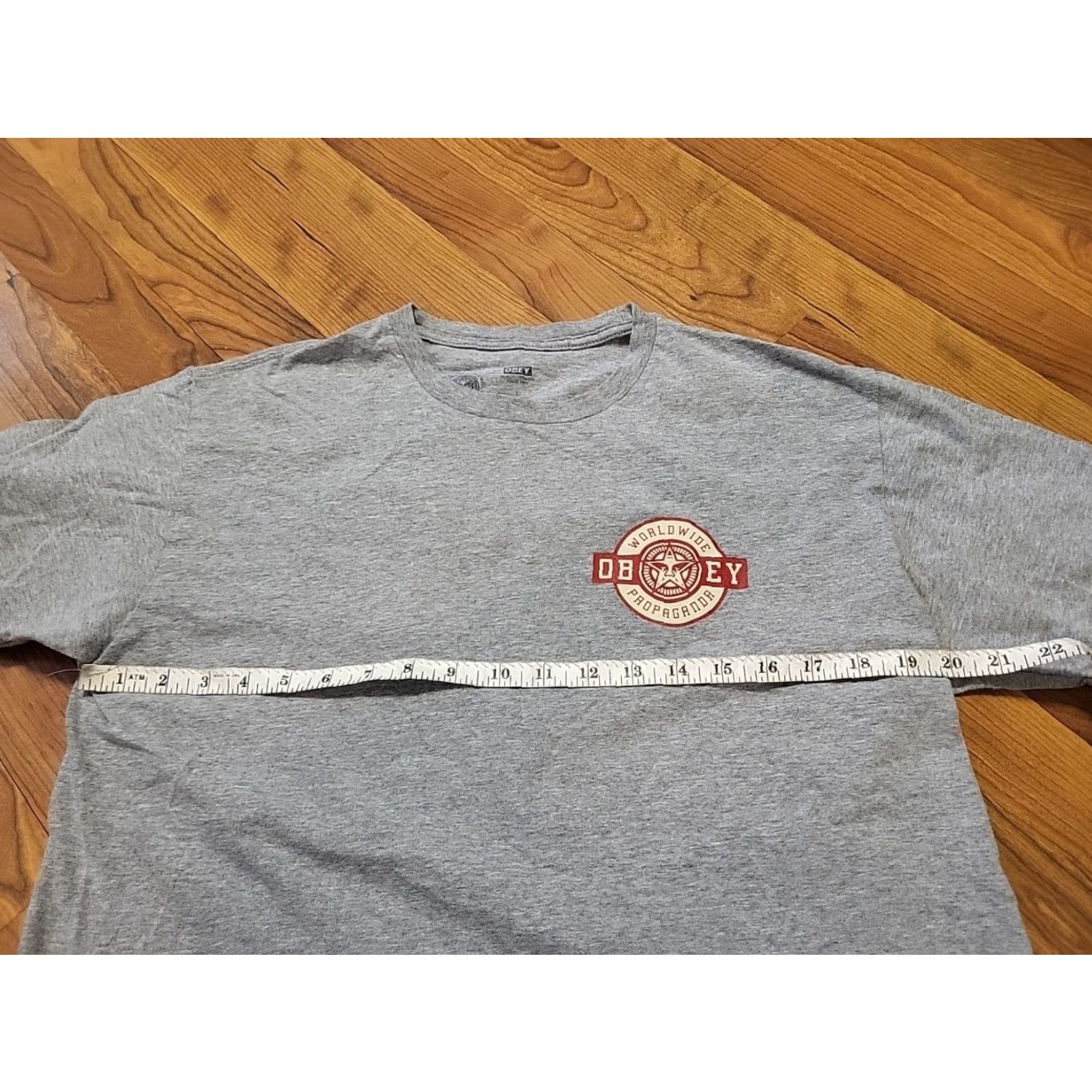 Obey Obey Tshirt Worldwide Propaganda Large Gray Short Sleeve Size US L / EU 52-54 / 3 - 5 Thumbnail