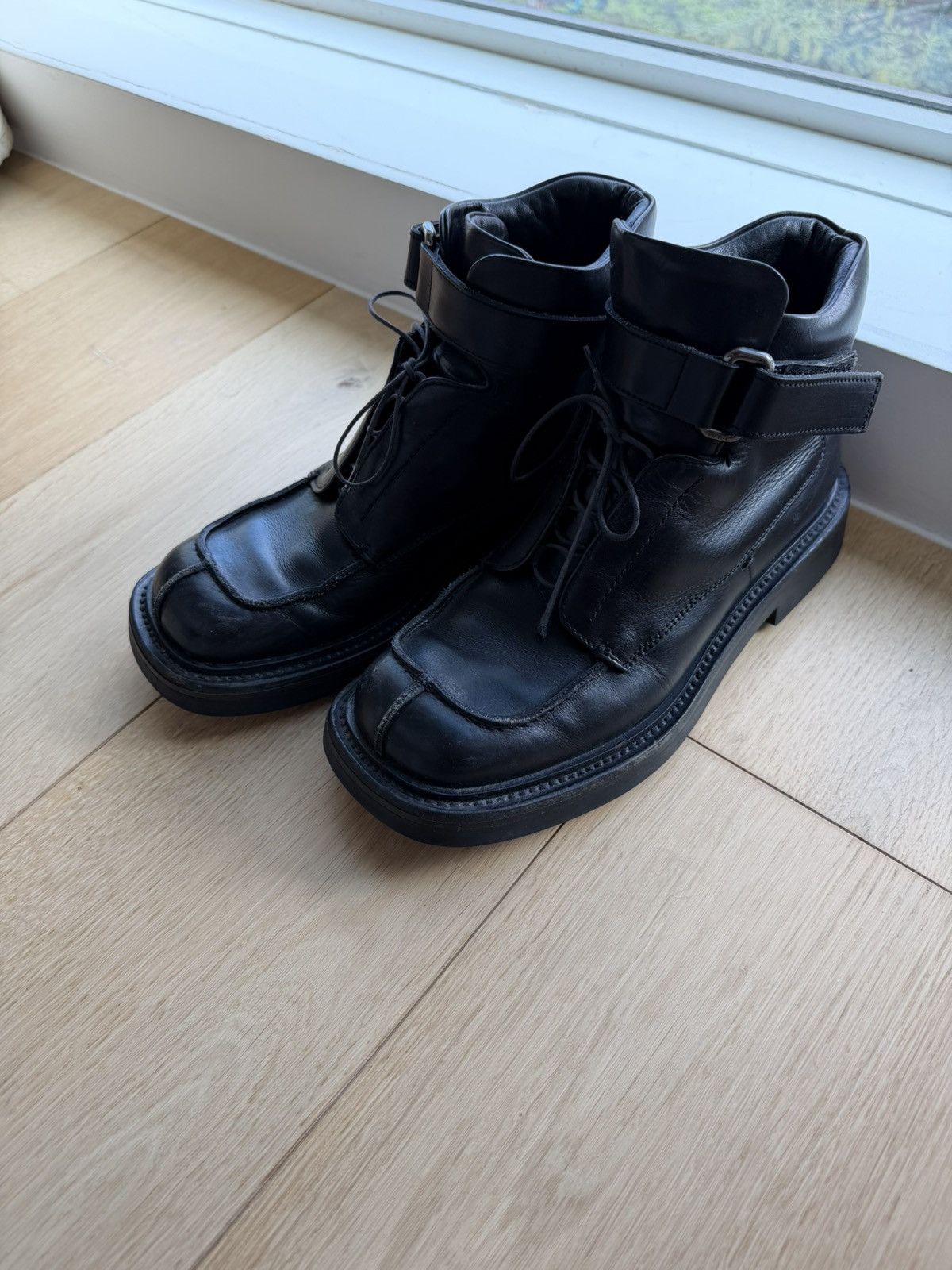 Prada Prada Vintage F/W 1999 Skiskolaer Square Toe Buckle Boots Size US 8.5 / EU 41-42 - 5 Thumbnail