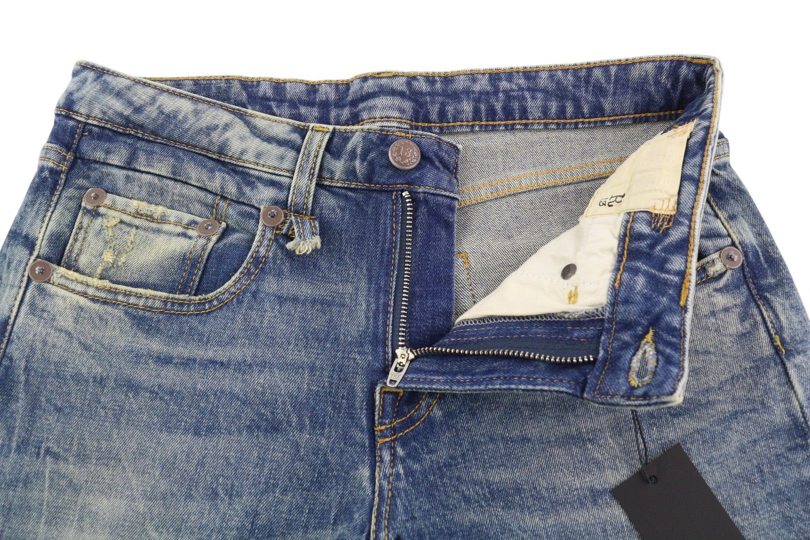 R13 BOY STRAIGHT 26 Ankle Cropped Washed Blue Kelly 84490 Size 26" / US 2 / IT 38 - 5 Thumbnail