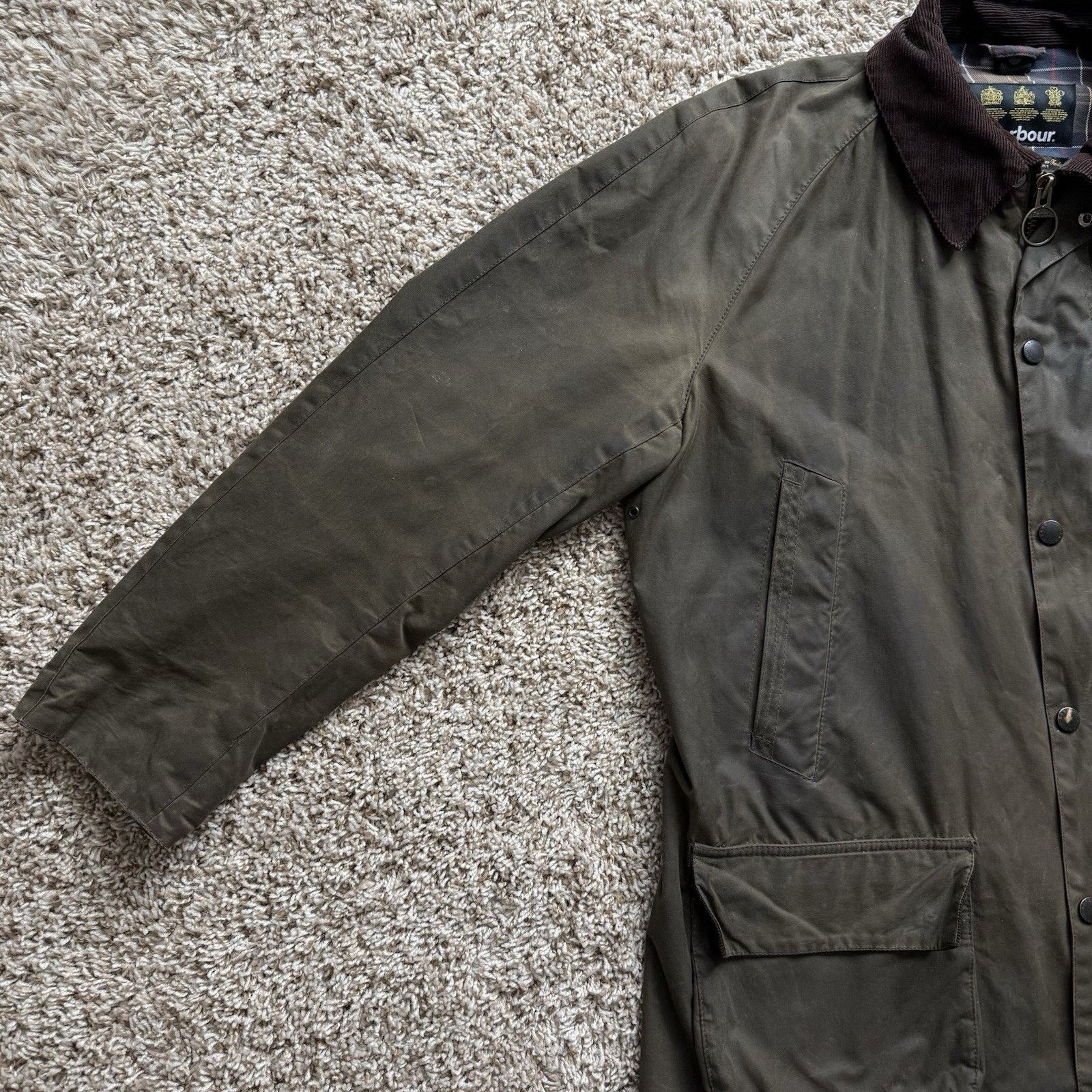 Barbour Barbour Bristol Waxed Jacket Olive Green Tartan Cotton XXL Size US XXL / EU 58 / 5 - 10 Thumbnail