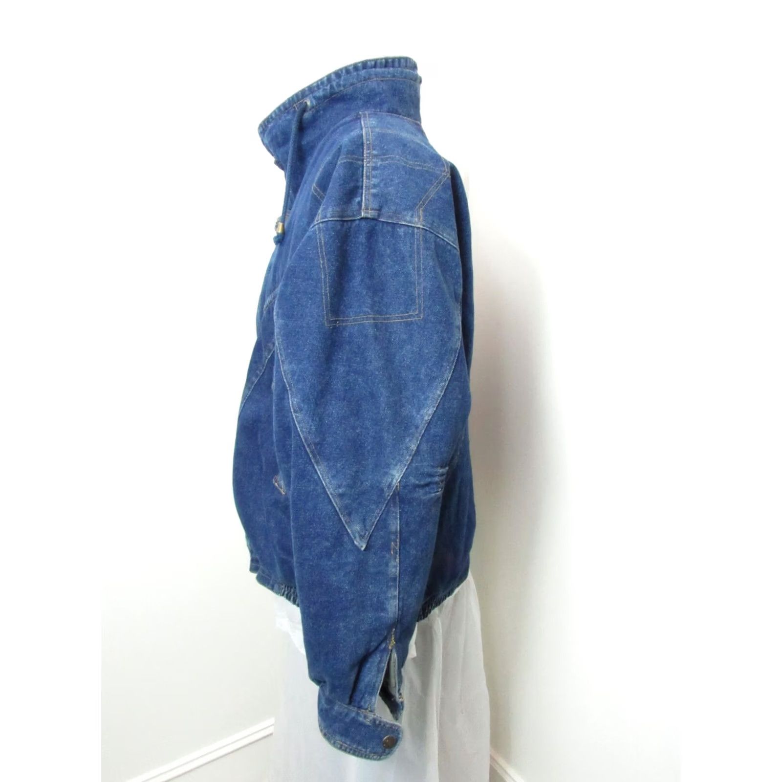 Denime VINTAGE Todays News Denim Jean Jacket Lined Quilted Men L Blue 80s Grunge Bomber Jacket Mens Vest? Size US 33 - 3 Thumbnail