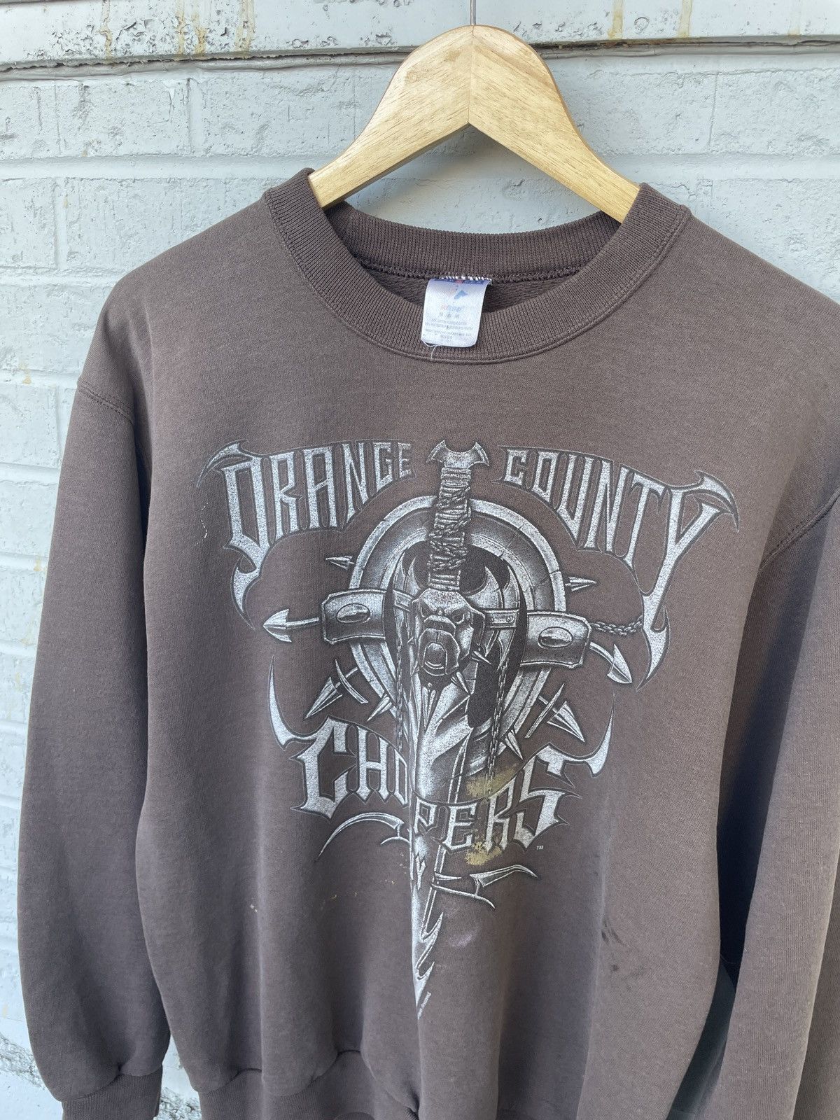 West Coast Choppers Orange County Choppers Faded Crewneck Size US M / EU 48-50 / 2 - 9 Thumbnail