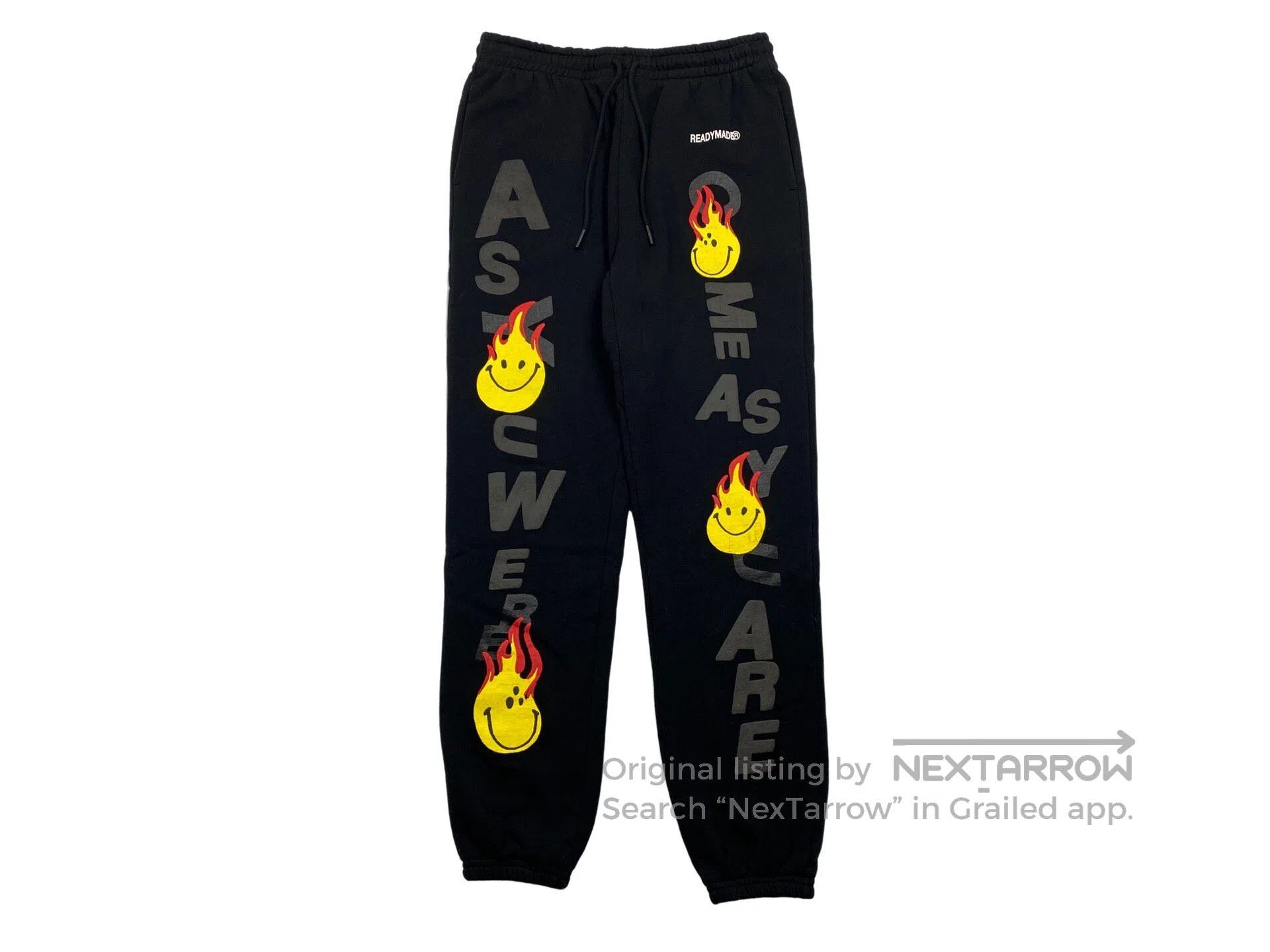 READYMADE Ready Made size L Relief Foaming Print Flame Sweatpants Size US 27 - 1 Thumbnail