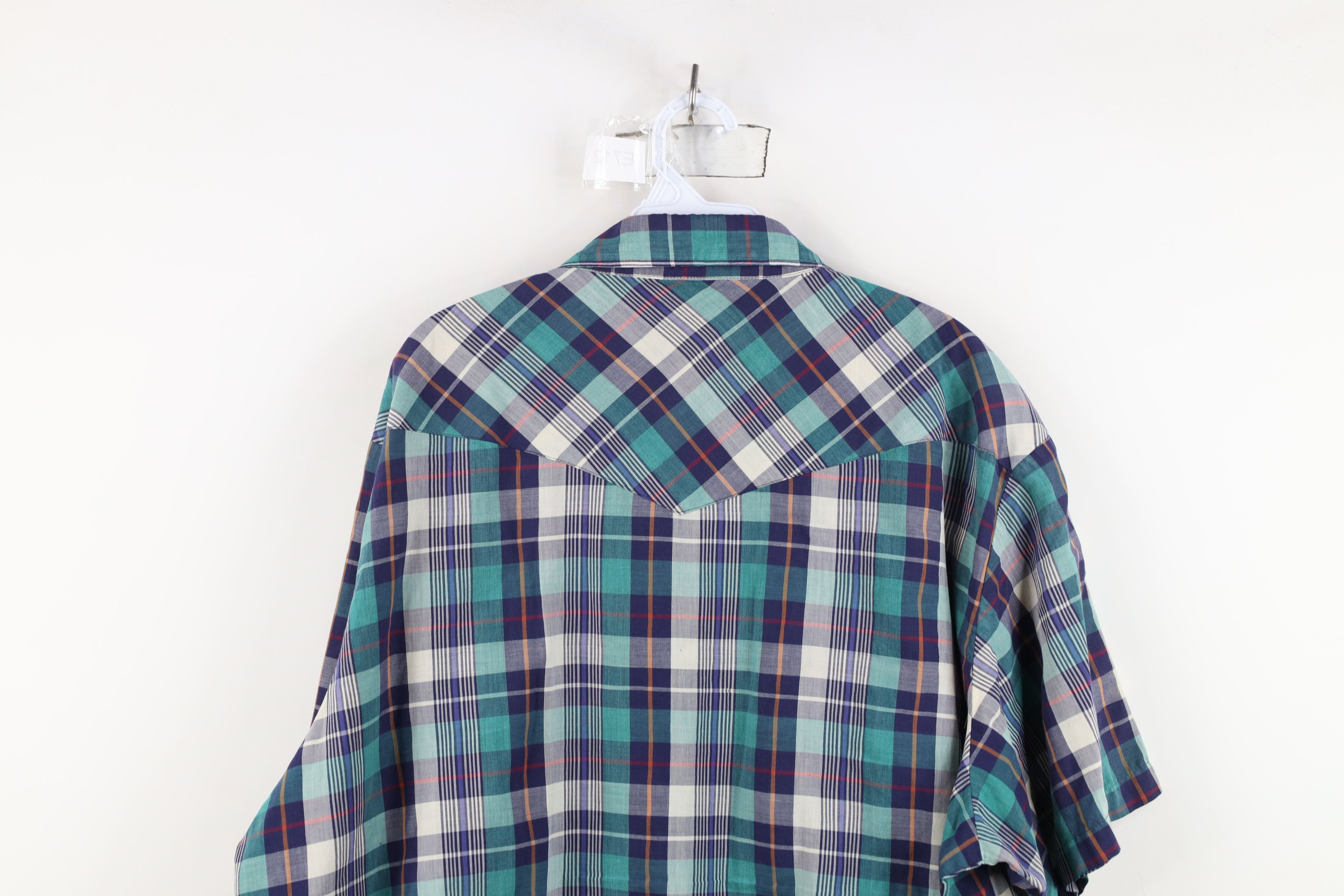 Wrangler Vintage 90s Wrangler Cowboy Short Sleeve Button Shirt Size US XXL / EU 58 / 5 - 11 Thumbnail