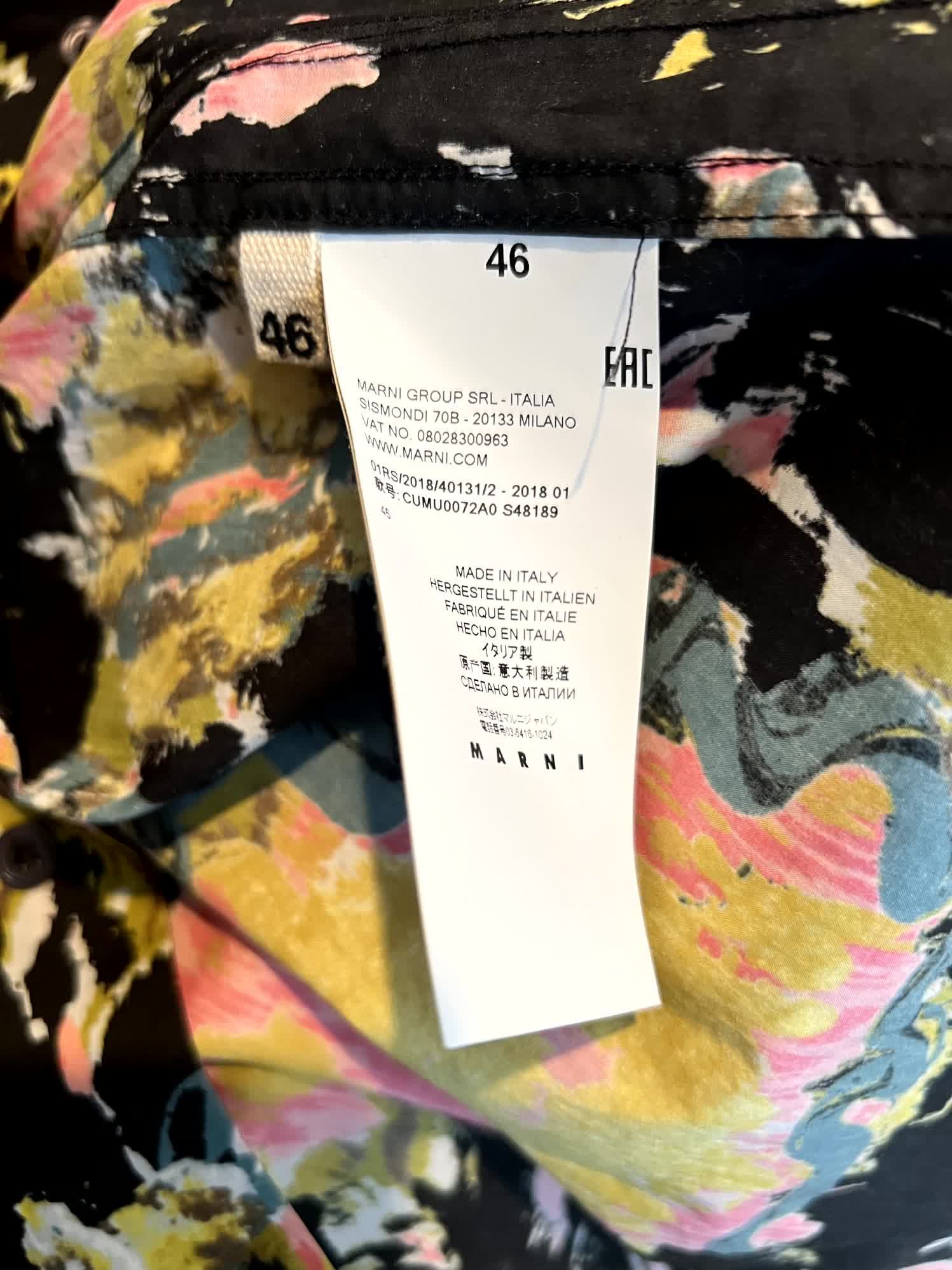 Marni Vibrant Abstract Print Button-Up Collared Shirt Size US S / EU 44-46 / 1 - 6 Thumbnail