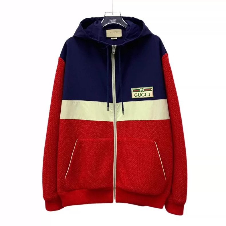 Gucci Gucci Color block badge embroidered wool hooded drawstring Size US L / EU 52-54 / 3 - 1 Thumbnail
