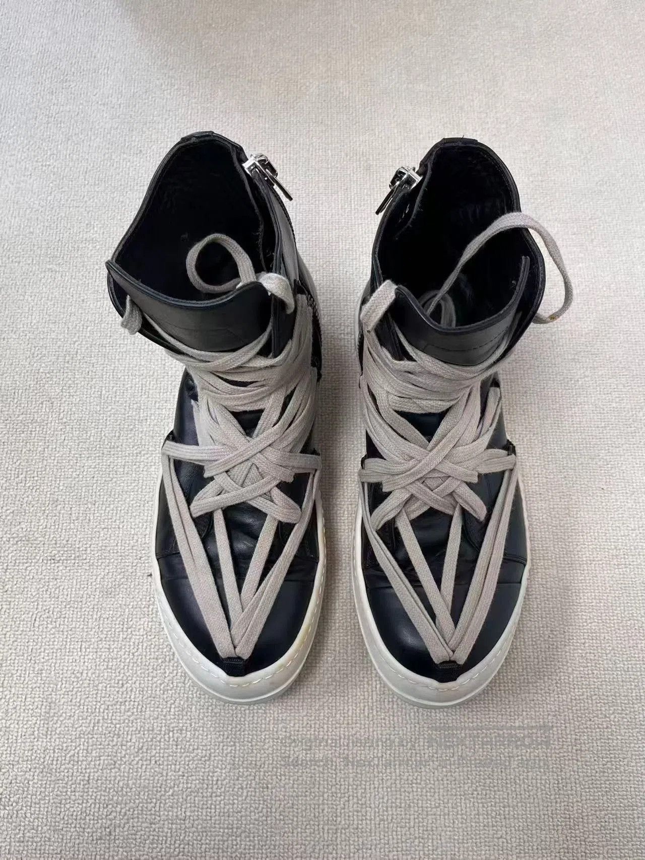 Rick Owens Rick Owens Tecuatl Men's High-Top Sneakers. Size US 8 / EU 41 - 2 Thumbnail