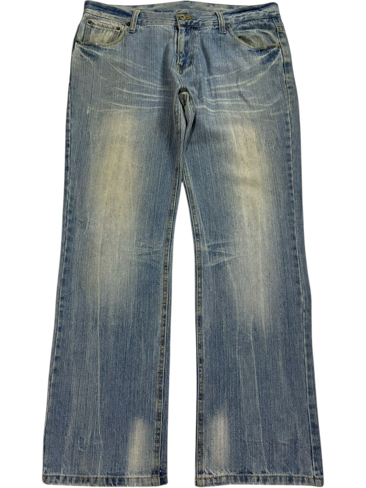 Japanese Brand Vintage Japanese Brand Rusty Acid Wash Baggy Jeans Size US 37 - 1 Thumbnail