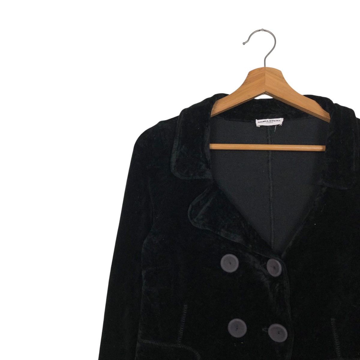 Designer × Japanese Brand × Vintage 📌Vintage Cropped Velvet Jacket Sonia Rykiel Paris Size US M / EU 48-50 / 2 - 8 Thumbnail
