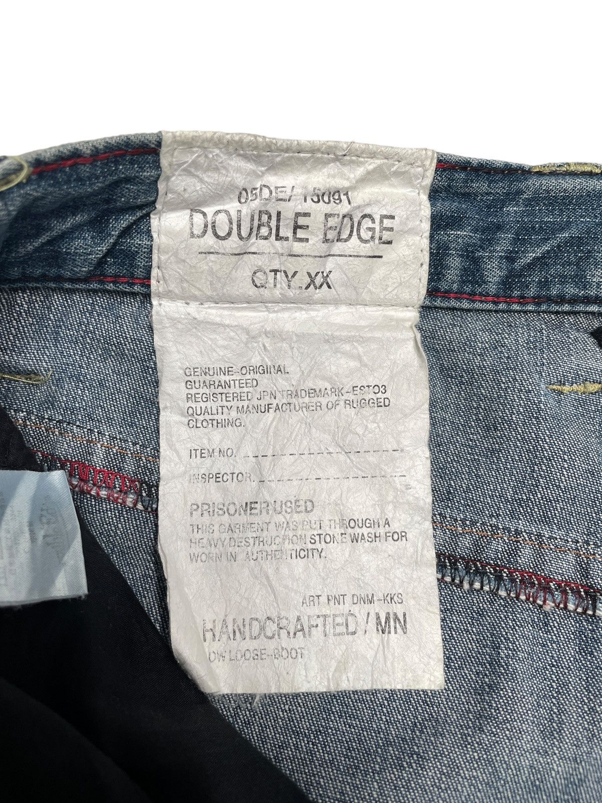 If Six Was Nine × Japanese Brand Rare Design Vintage Brand Double Edge Baggy Jeans 2000s Size US 28 / EU 44 - 15 Thumbnail