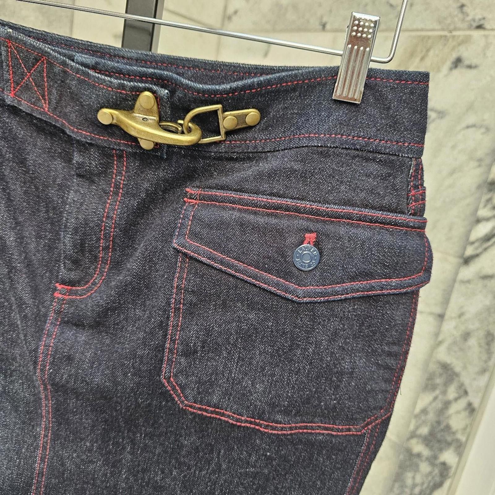 Lauren Ralph Lauren Ralph Lauren Women's Red and Navy Denim Skirt Size 30" / US 8 / IT 44 - 2 Thumbnail