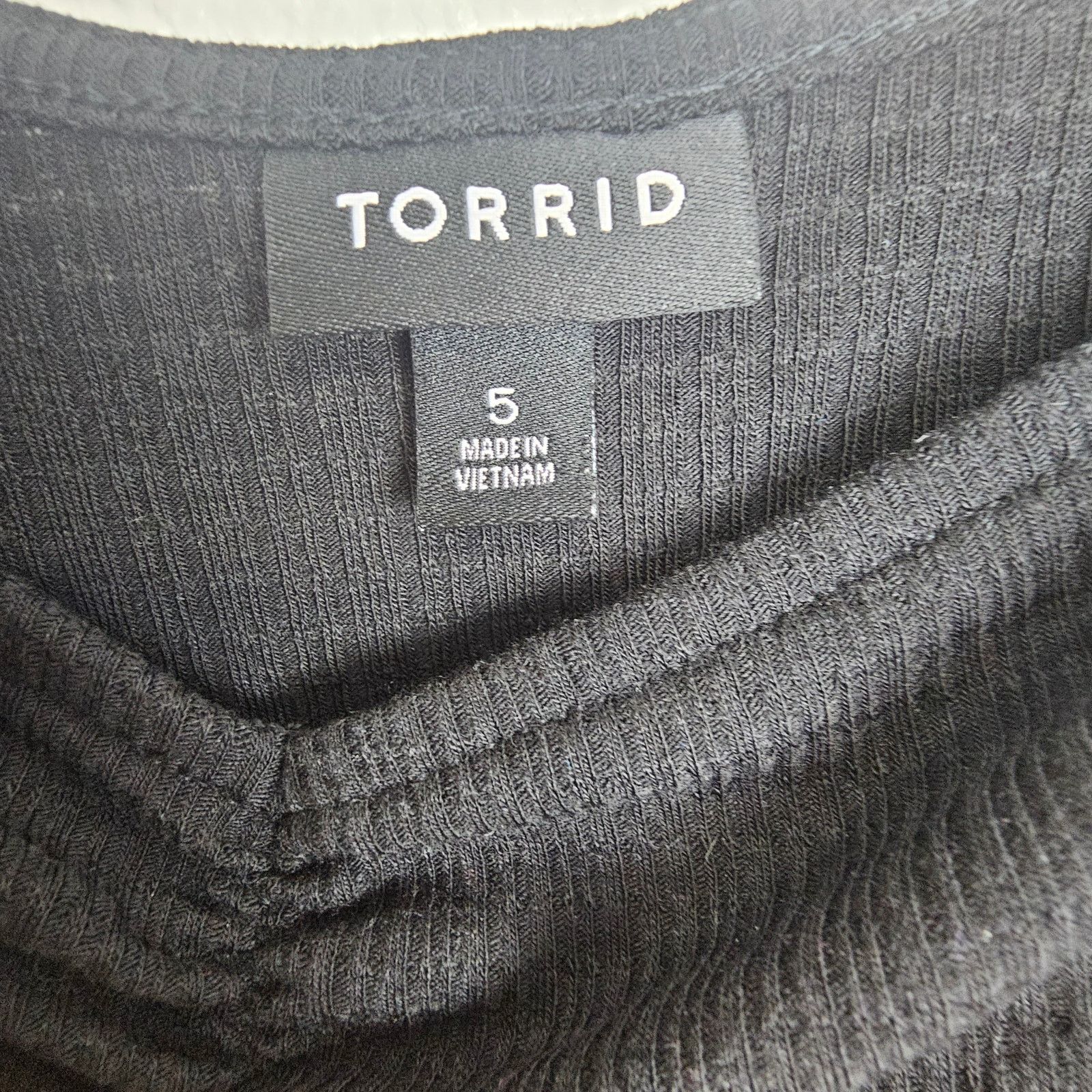 Corridor Torrid Tank 5X Black Ruched Classic Minimalist Stretch Size 4XL / US 24-26 - 5 Thumbnail