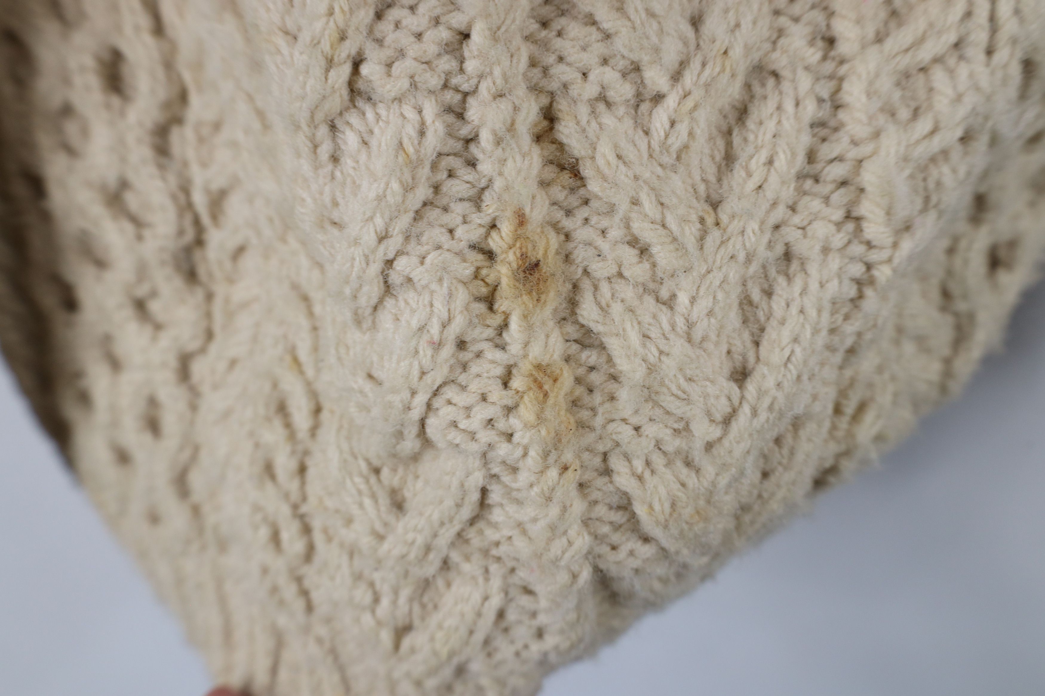 Vintage Vintage 60s 70s Wool Blend Fisherman Cable Knit Sweater Size S / US 4 / IT 40 - 6 Thumbnail
