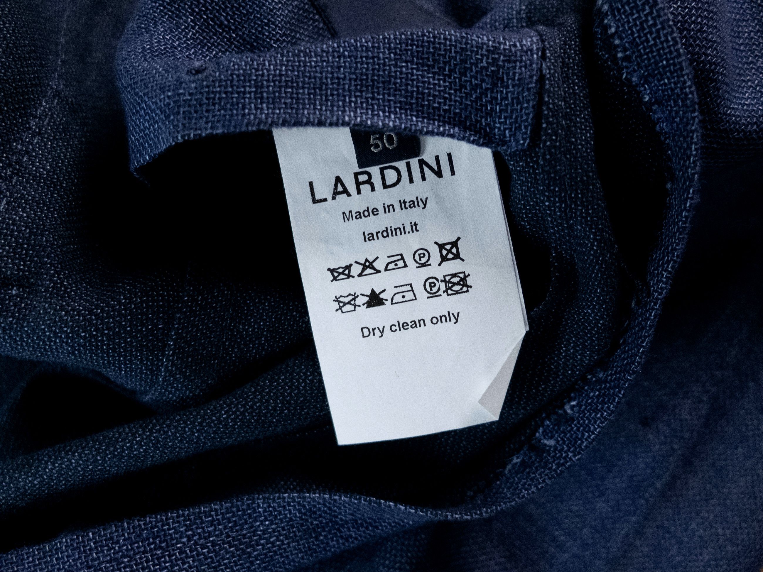 Lardini LARDINI blue linen cotton Spring Summer blazer jacket 40R Size 40R - 12 Thumbnail
