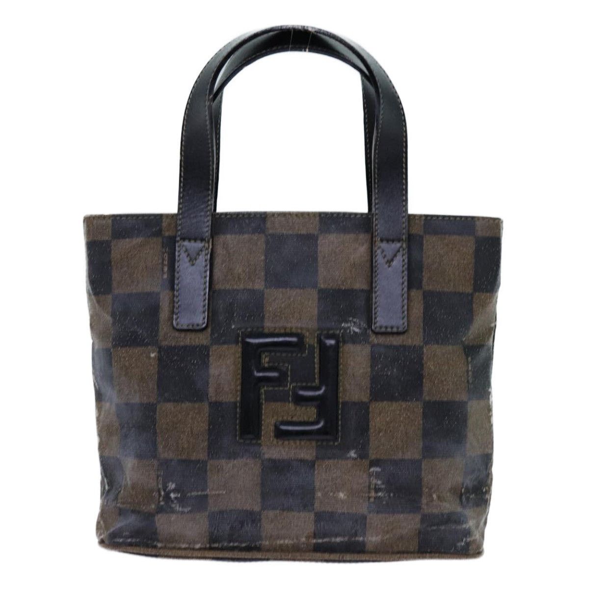 Fendi FENDI Pecan Canvas Hand Bag Brown Black Size ONE SIZE - 2 Thumbnail