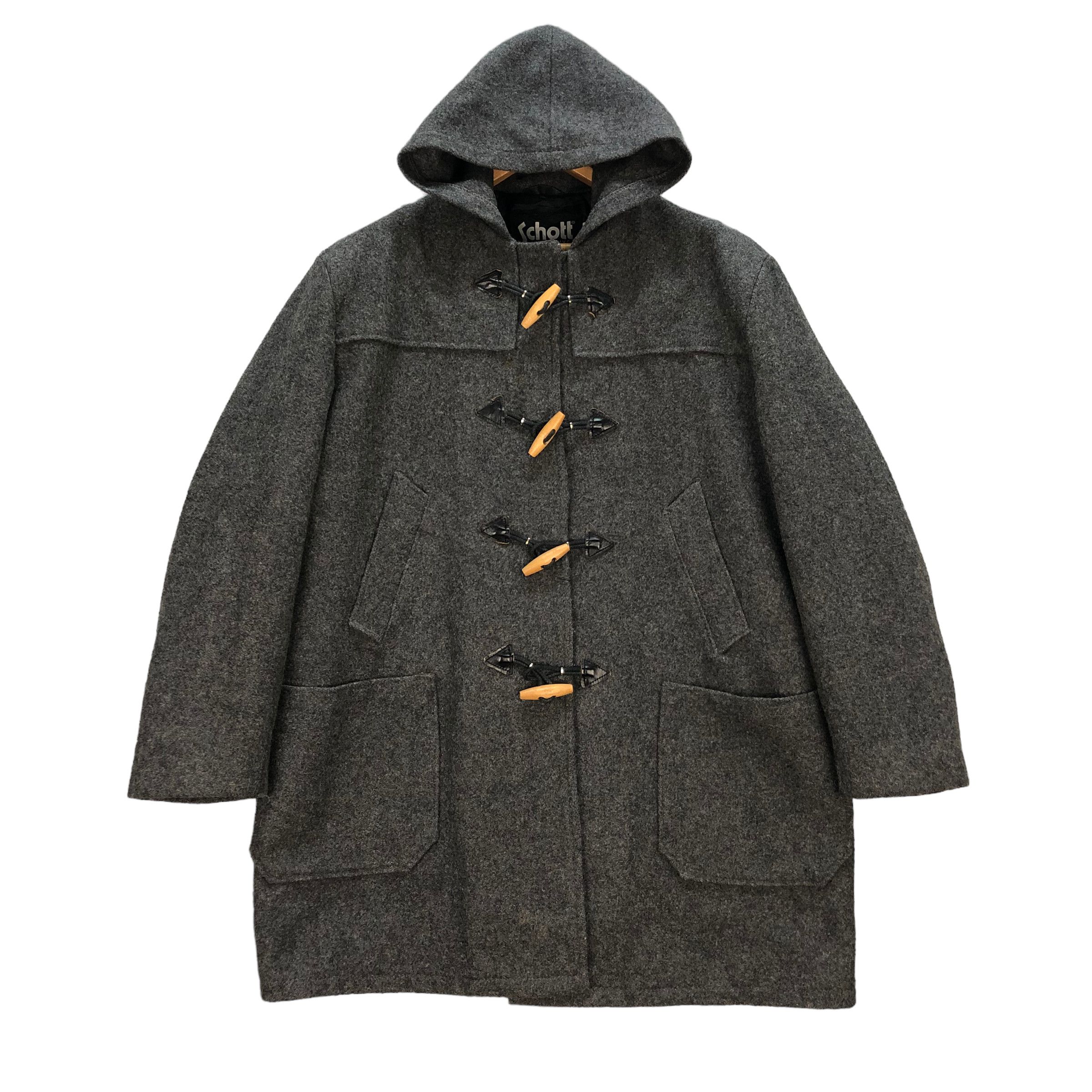 Schott SCHOTT USA WOOL DUFFLE COAT #7309-128 Size US L / EU 52-54 / 3 - 1 Thumbnail
