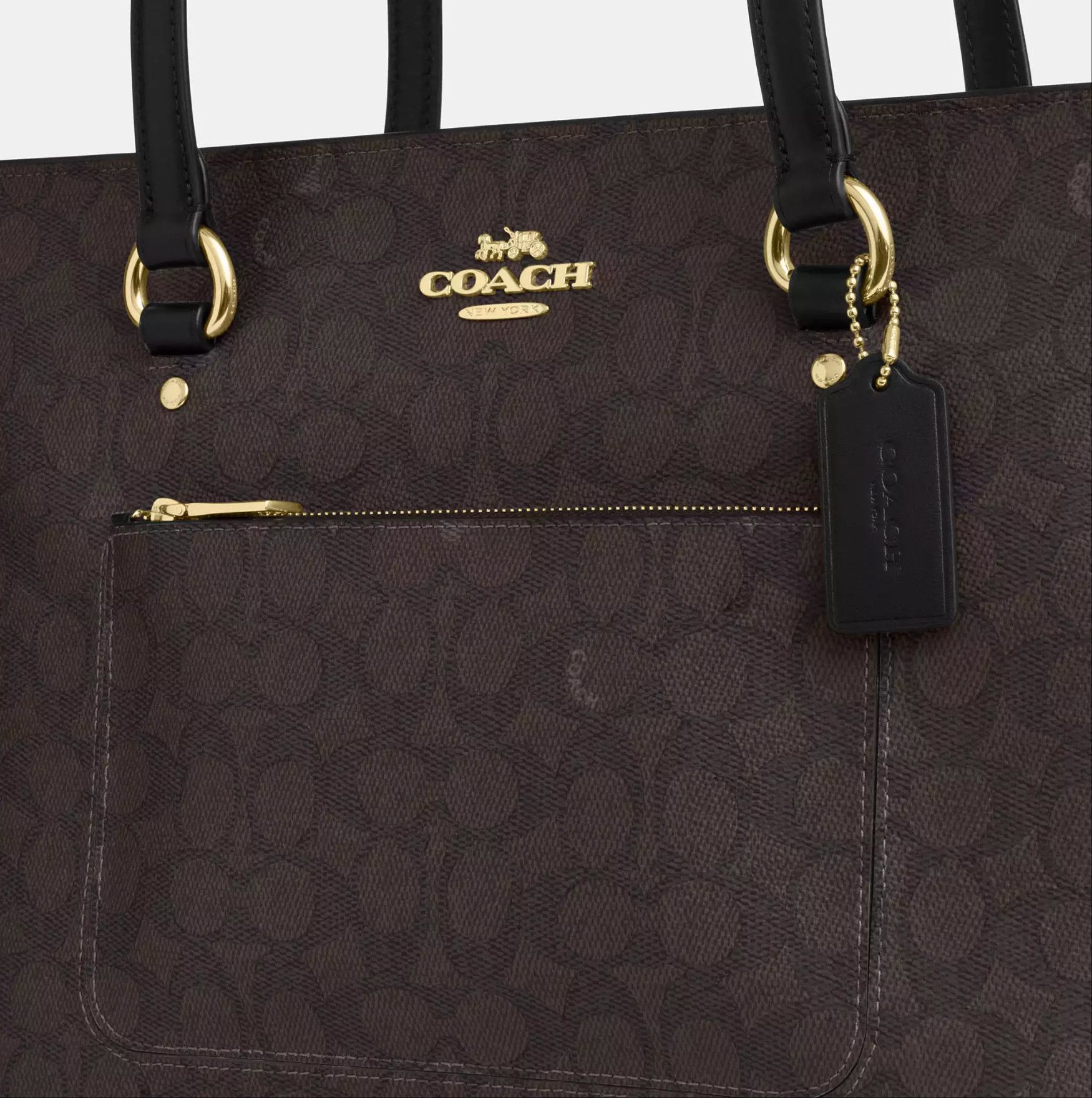 Coach Station Tote Bag In Signature Canvas CCD69 Size ONE SIZE - 13 Thumbnail