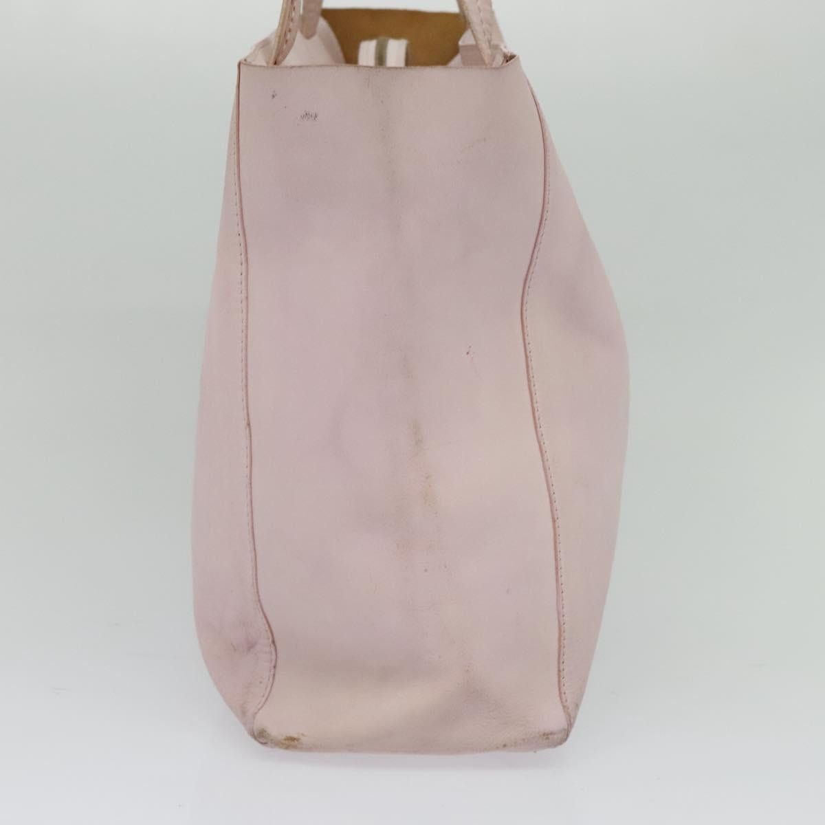 Celine CELINE Horizontalkava Tote Bag Leather Pink Gold Size ONE SIZE - 4 Thumbnail