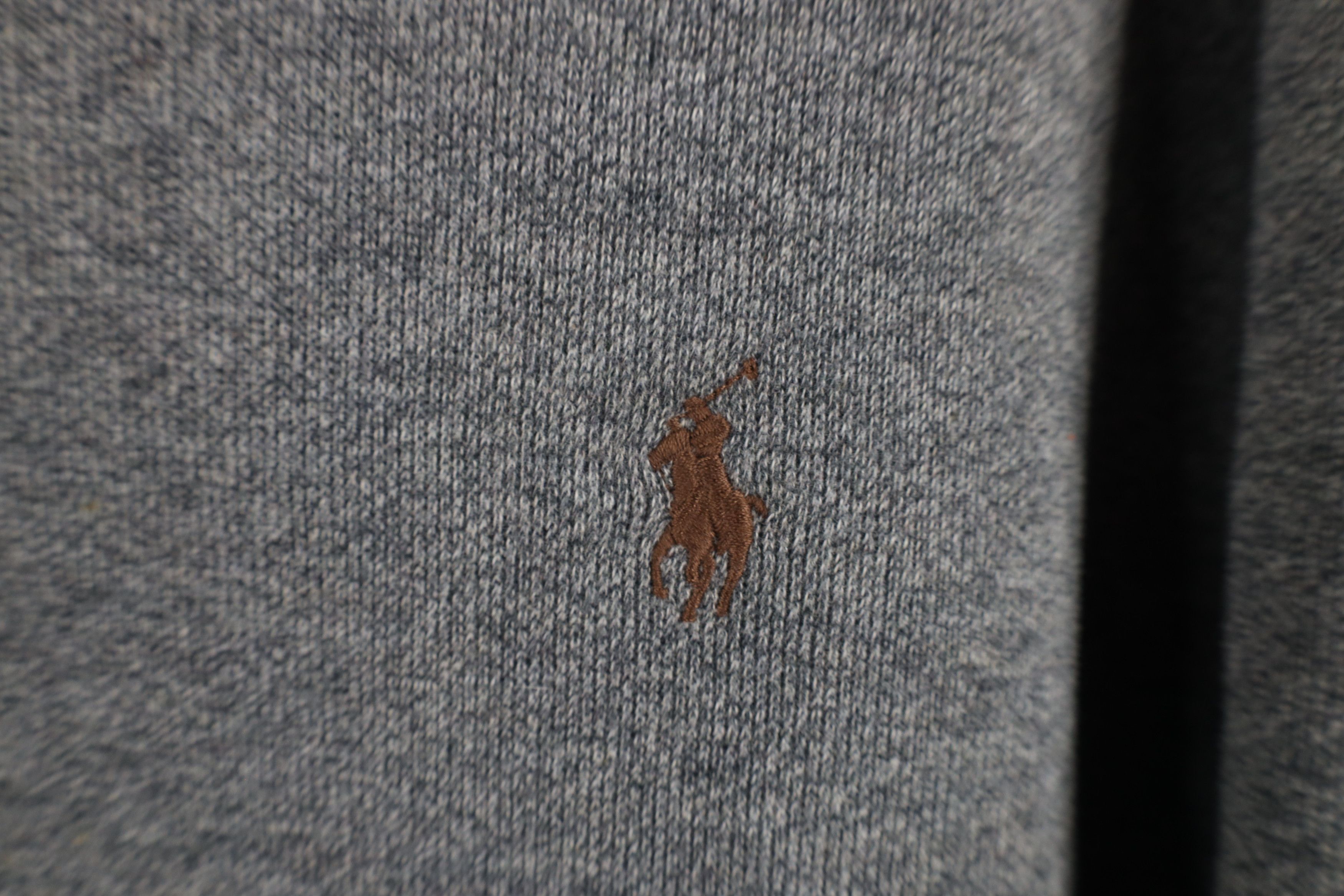 Ralph Lauren × Vintage Vintage Ralph Lauren Knit Half Zip Pullover Sweater Gray Size US L / EU 52-54 / 3 - 5 Thumbnail