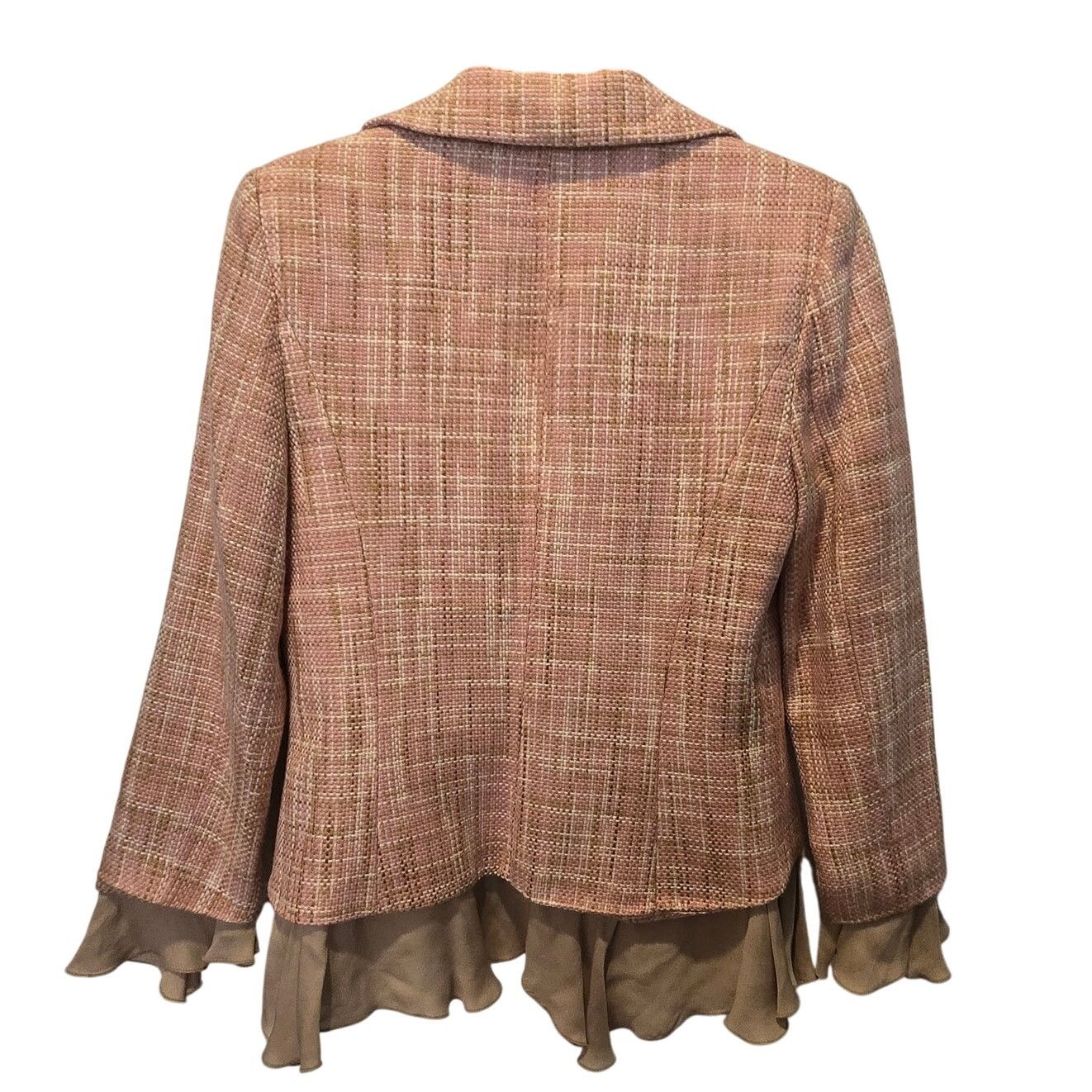 Bill Blass VTG Bill Blass Evening Separates sz 8 pink tweed silk ruffle Size M / US 6-8 / IT 42-44 - 8 Thumbnail