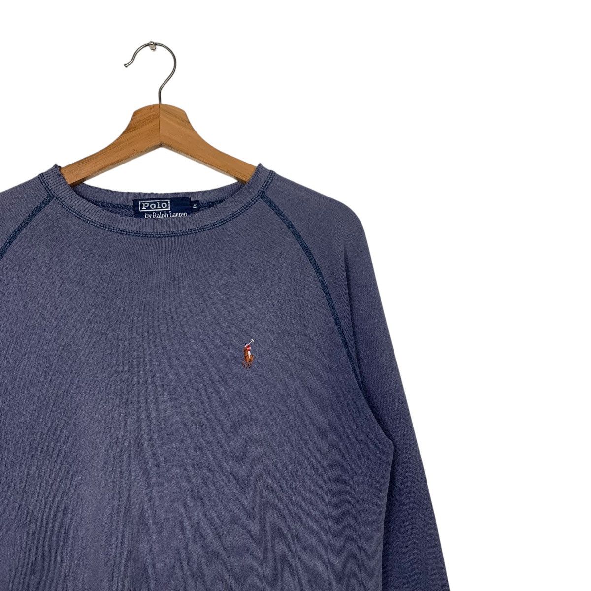 Polo Ralph Lauren Polo Ralph Lauren Faded Blue Crewneck Sweatshirts #1701-C76 Size US S / EU 44-46 / 1 - 5 Thumbnail
