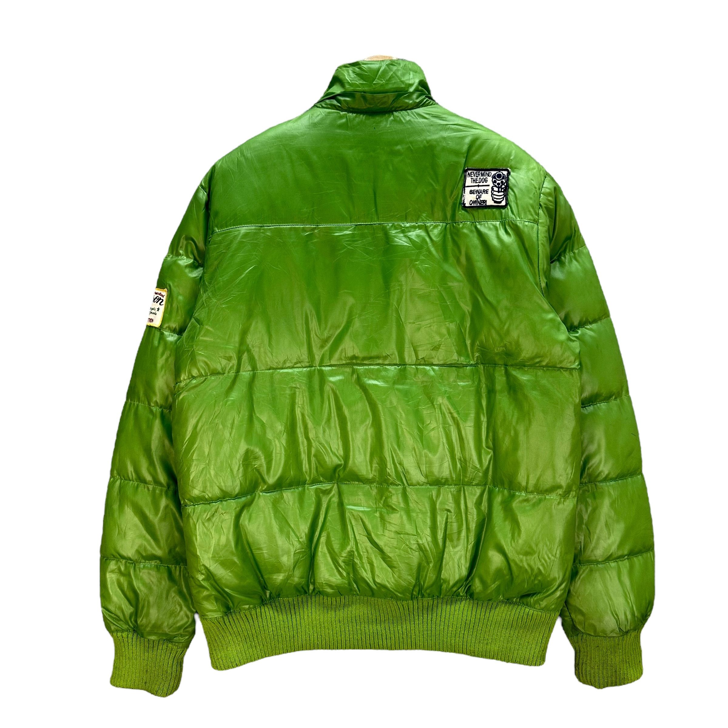 Japanese Brand FOURSEASON Patches Logo Green Puffer Jacket #A32-0719 Size US XL / EU 56 / 4 - 14 Thumbnail