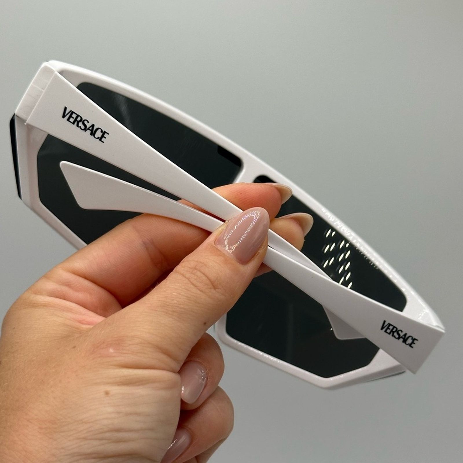 Versace VERSACE VE4461 White Dark Grey with clip on Grey Extra Lens Size ONE SIZE - 12 Thumbnail