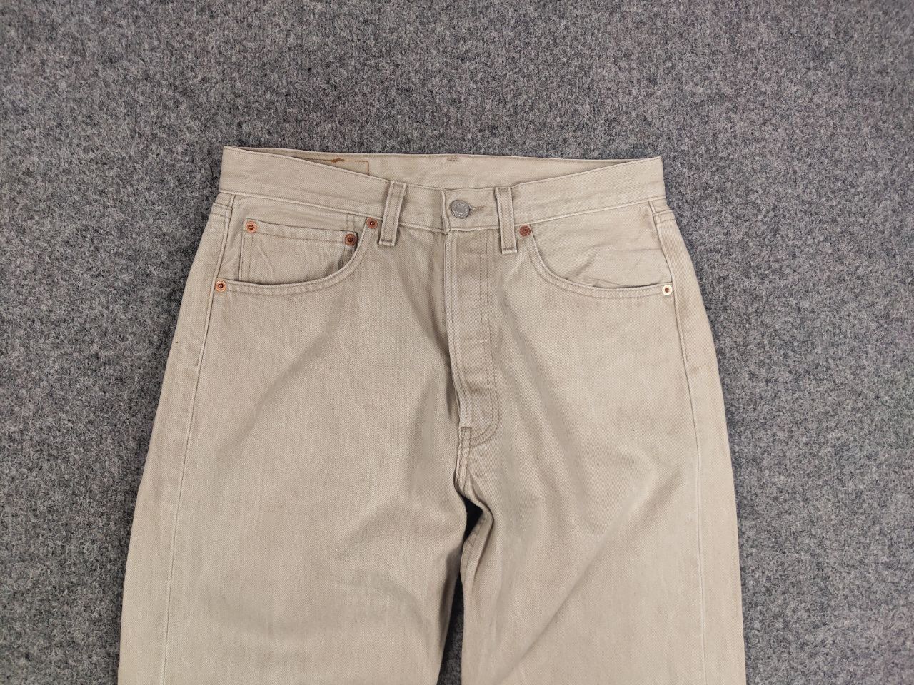 Levi's Vintage 90's Levis 501 Light beige Denim Jeans USa Style Size US 31 - 4 Thumbnail