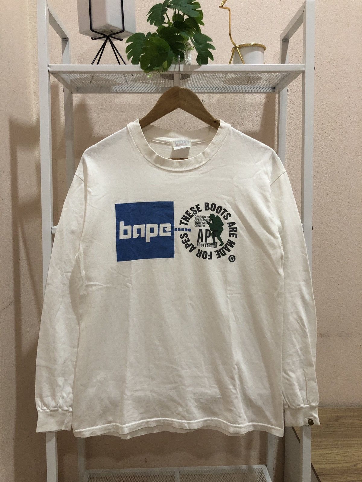 Bape OG Vintage 90s Bape Ape Soldier L/s Tee Size US M / EU 48-50 / 2 - 1 Thumbnail