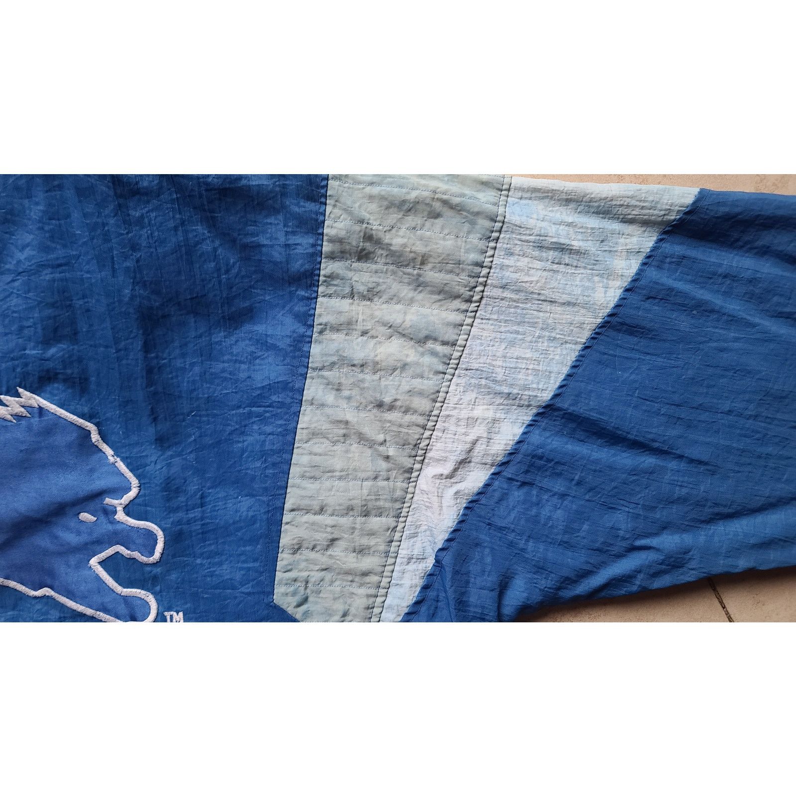 NFL × Starter Detroit Lions 90s STARTER puffer 1/2 Pullover blue NFL vtg Size US XL / EU 56 / 4 - 4 Thumbnail