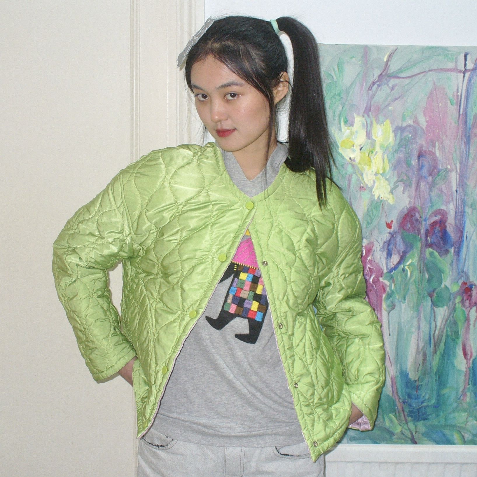 Other Preloved Asian designer puffer jacket with 2-sides Size ONE SIZE - 2 Thumbnail