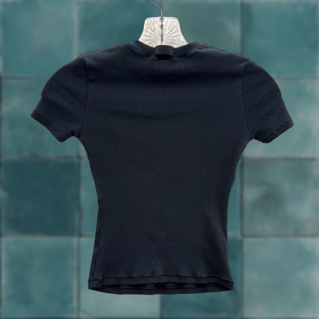 SKIMS VINTAGE Skims Cotton Rib T-Shirt XS Black Minimalist Basic Classic Size XS / US 0-2 / IT 36-38 - 1 Thumbnail