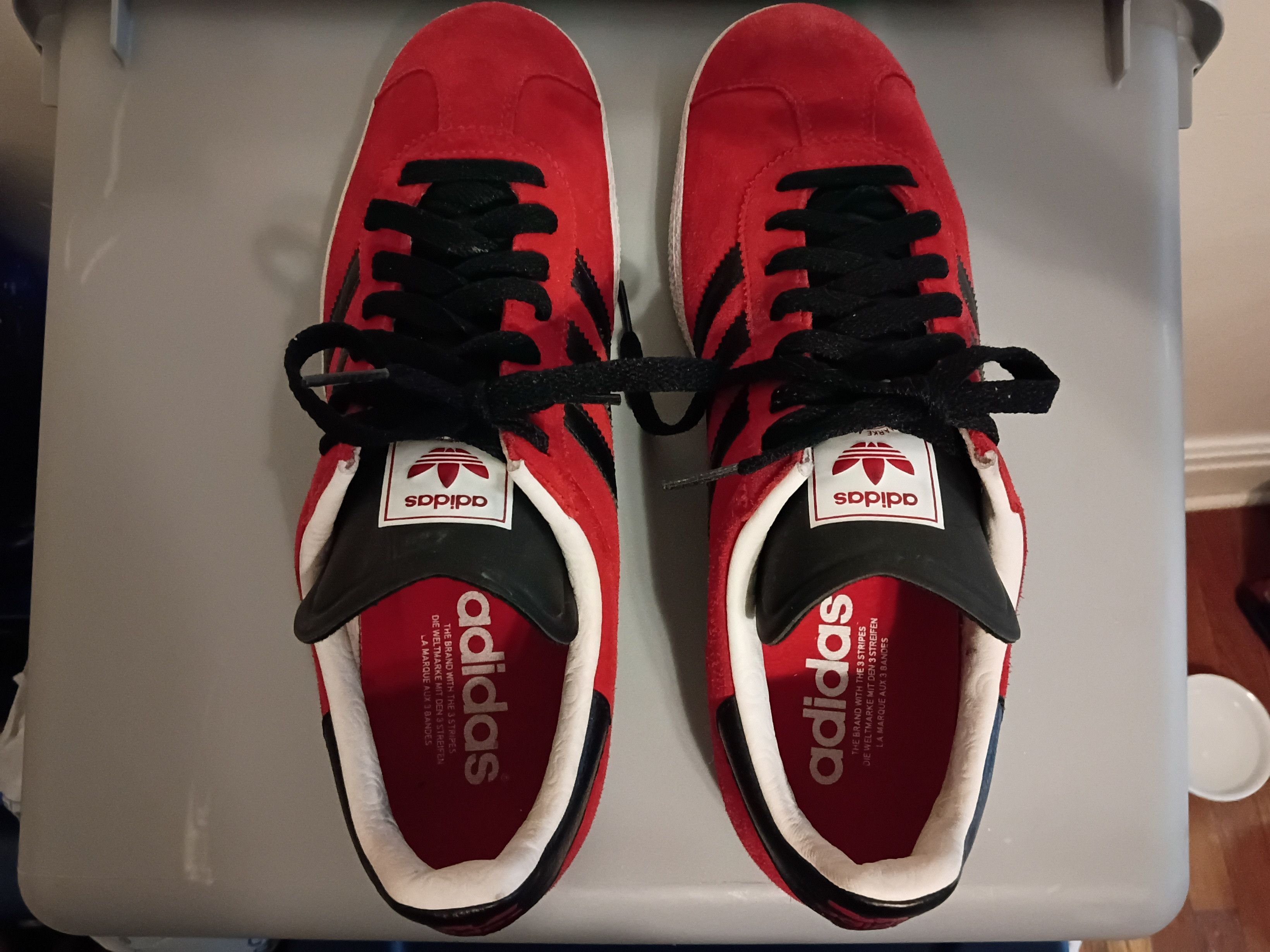 Adidas Vintage Red and black Adidas Gazelles Size US 10 / EU 43 - 4 Thumbnail