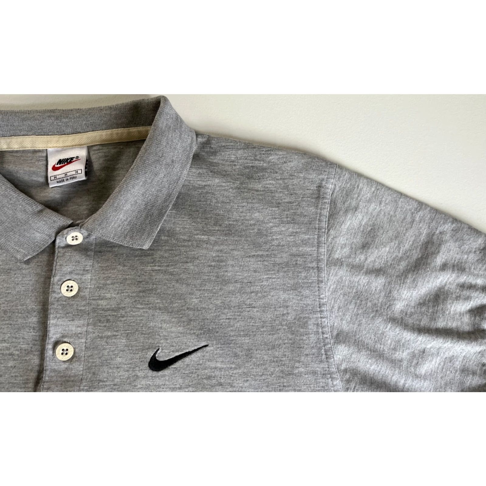 Nike Nike Polo Shirt Men’s Vintage 90s Heather Gray Size M Polo Mens Nike 90s Vintage Shirt Size US M / EU 48-50 / 2 - 4 Thumbnail
