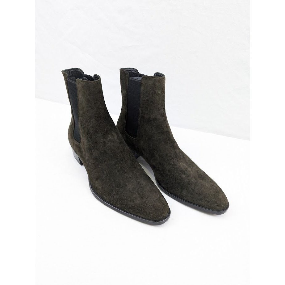 Saint Laurent Paris o1rshd1 Wyatt 40 Chelsea Cachemire Boots in Sabble Brown Size US 11 / EU 44 - 14 Thumbnail
