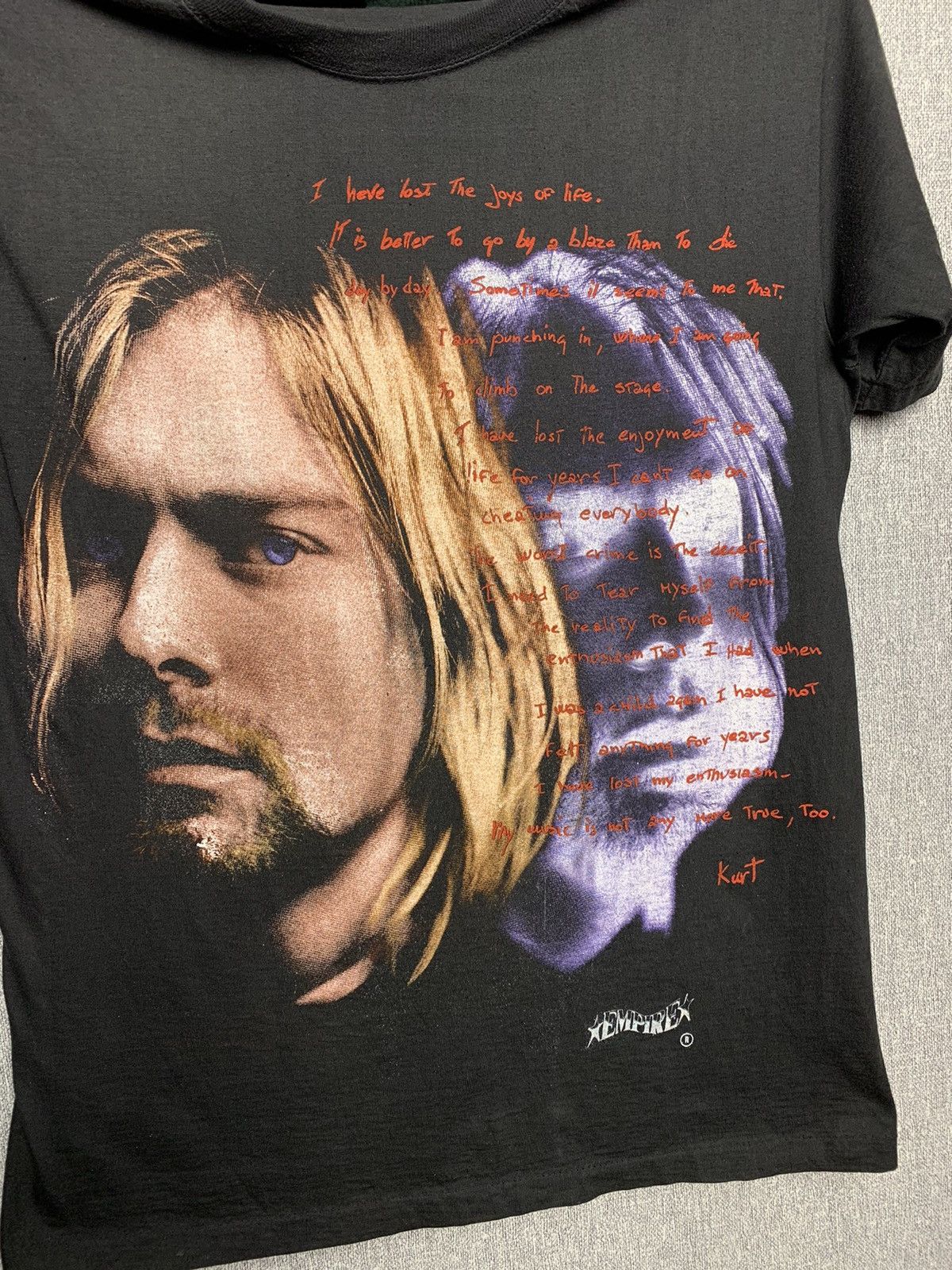 Band Tees Vintage 90s Kurt Cobain Grunge Is Dead Single Stitch rare Size US M / EU 48-50 / 2 - 6 Thumbnail