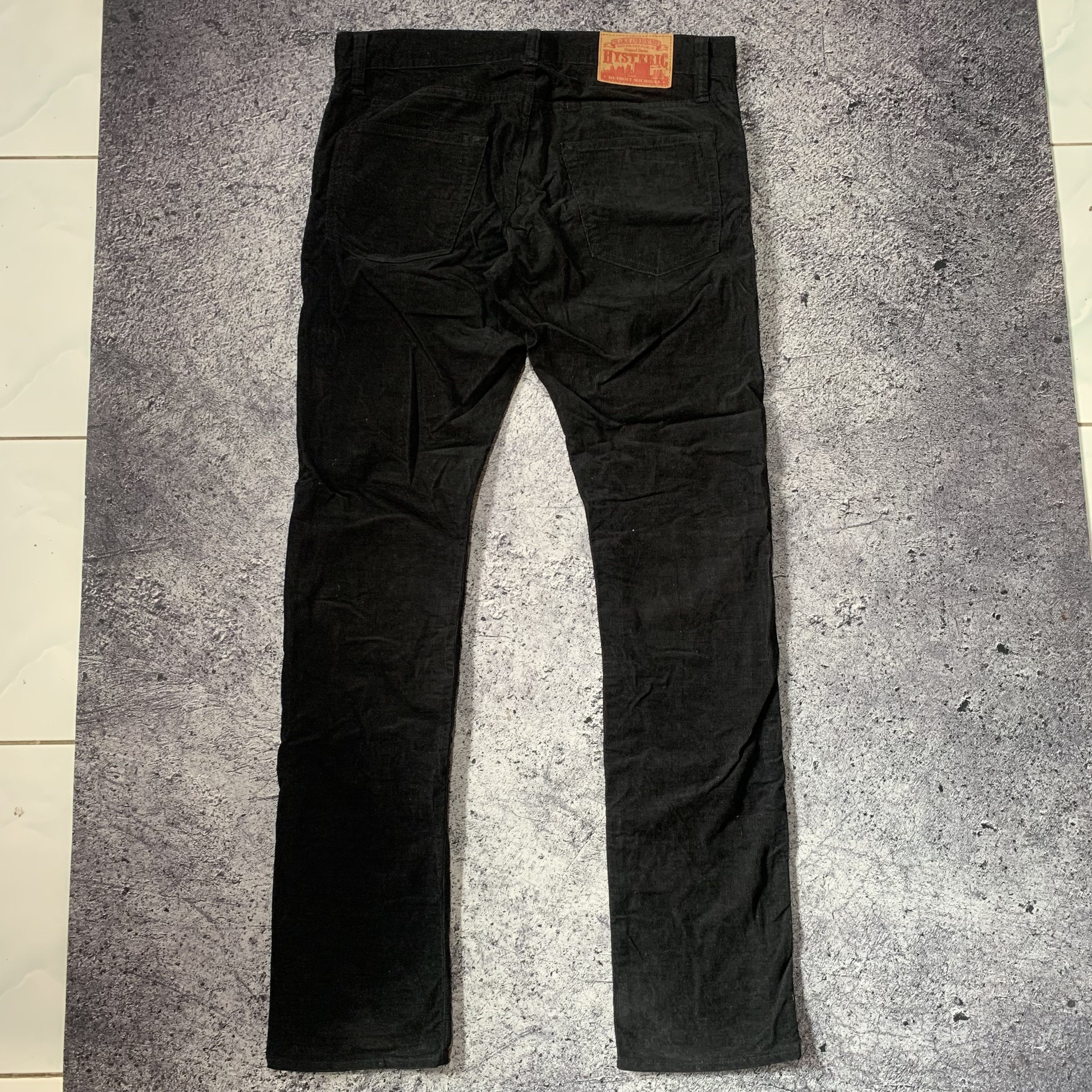 HYSTERIC GLAMOUR SS99 FUCK XXX SEX BITCH DENIM AOP PANTS: