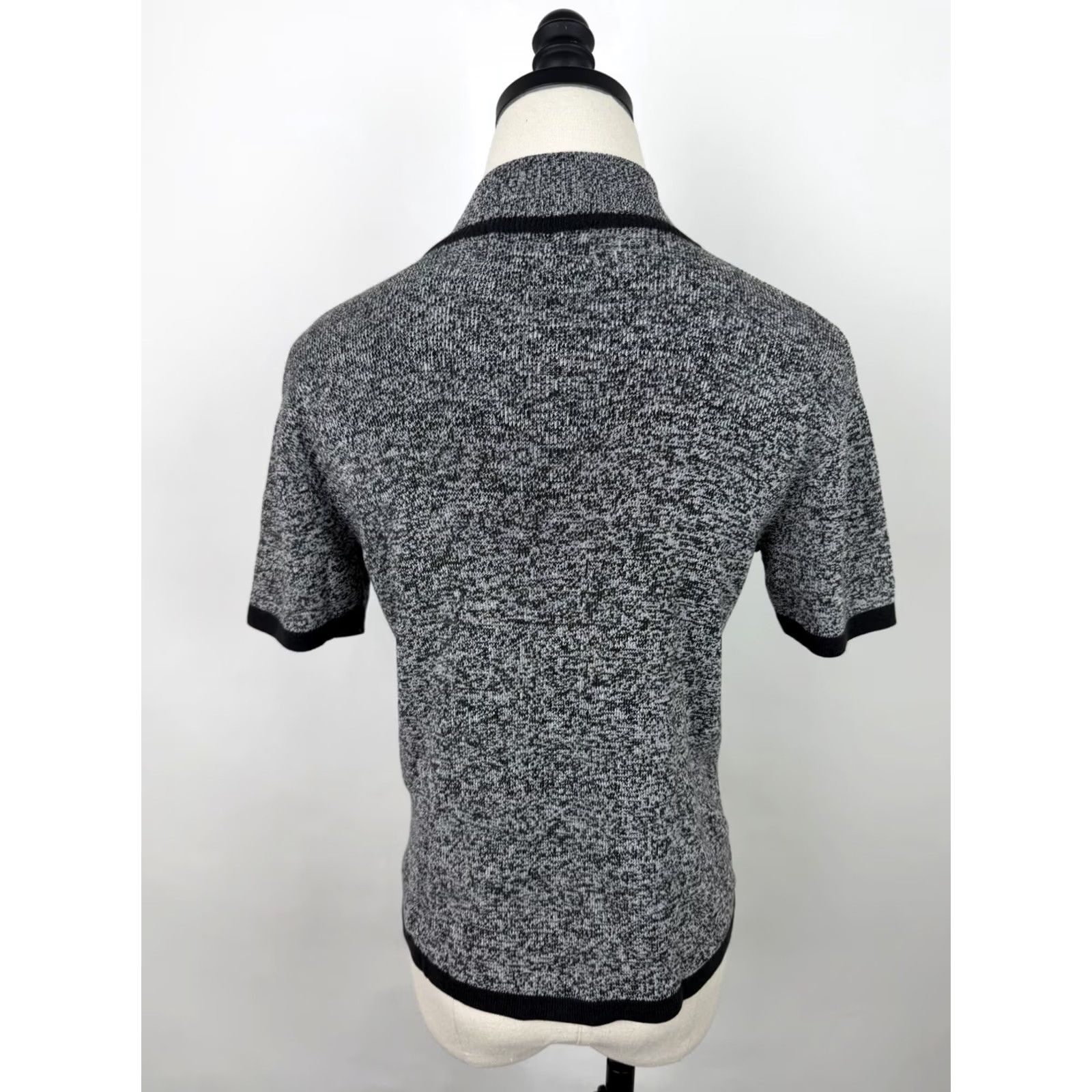 Vintage VINTAGE Joan Leslie Top Womens XS 90s Black Cotton Knit Mock Neck Basic Size XS / US 0-2 / IT 36-38 - 5 Thumbnail