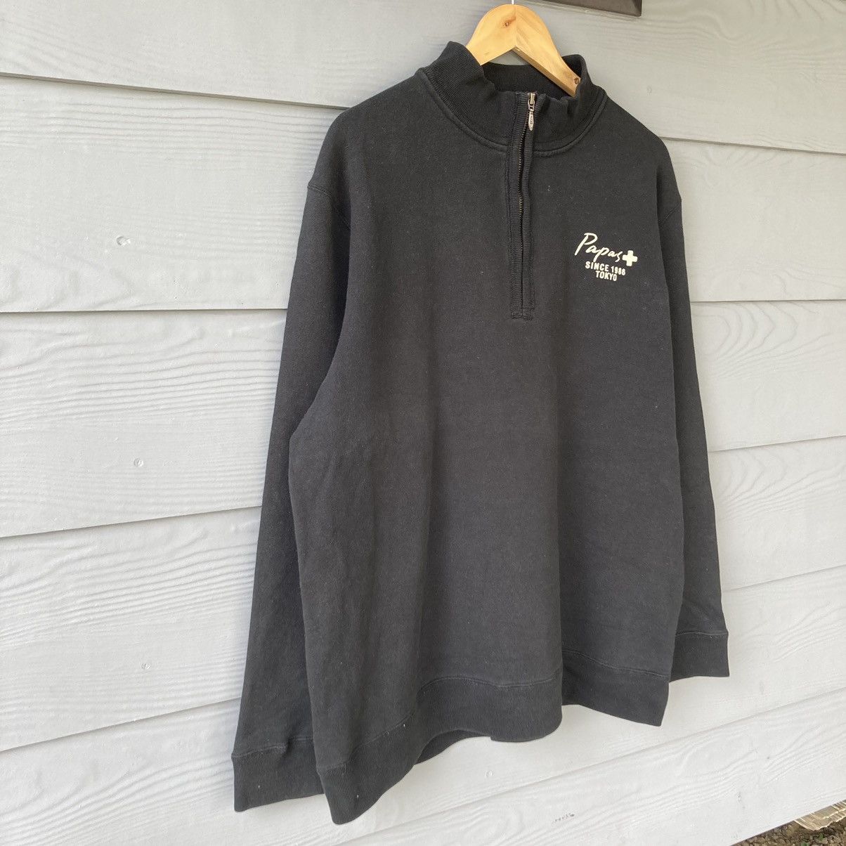 Japanese Brand Vintage 90s Papas Since 1986 Tokyo Quater Zip Made in Japan Size US L / EU 52-54 / 3 - 2 Thumbnail