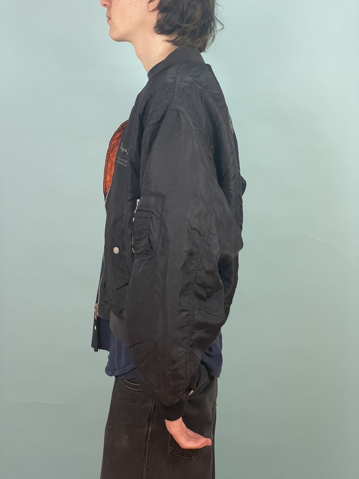Vintage Flight jacket Vintage militairy Bomber Jacket Alpha Size US L / EU 52-54 / 3 - 5 Thumbnail