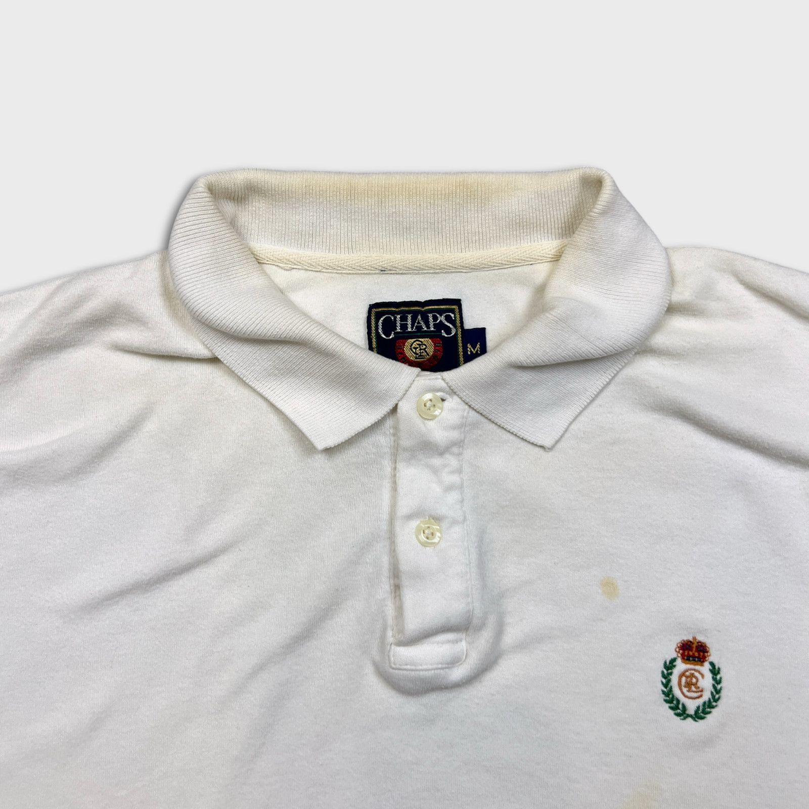 Chaps Ralph Lauren × Polo Ralph Lauren × Vintage 90s Chaps Ralph Lauren Polo Shirt Medium Crest Short Sleeve Size US M / EU 48-50 / 2 - 2 Thumbnail