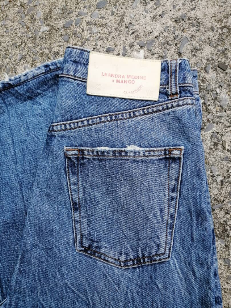 Designer × Mango Leandra Medine X Mango FW19 Collection Denim Jeans Size 26" / US 2 / IT 38 - 7 Thumbnail