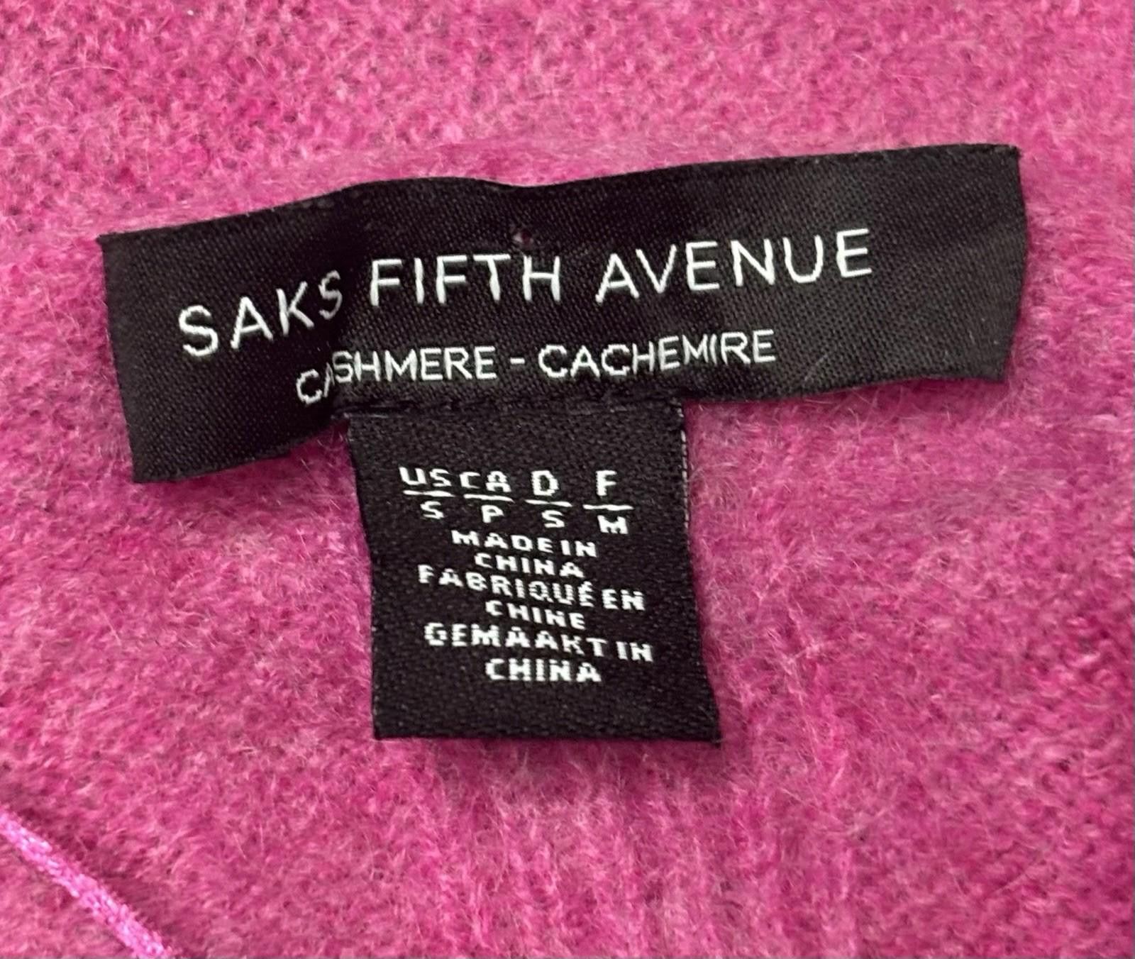 Saks Fifth Avenue Saks Fifth Avenue Cardigan Sweater Womens S Cashmere Open Size S / US 4 / IT 40 - 2 Thumbnail