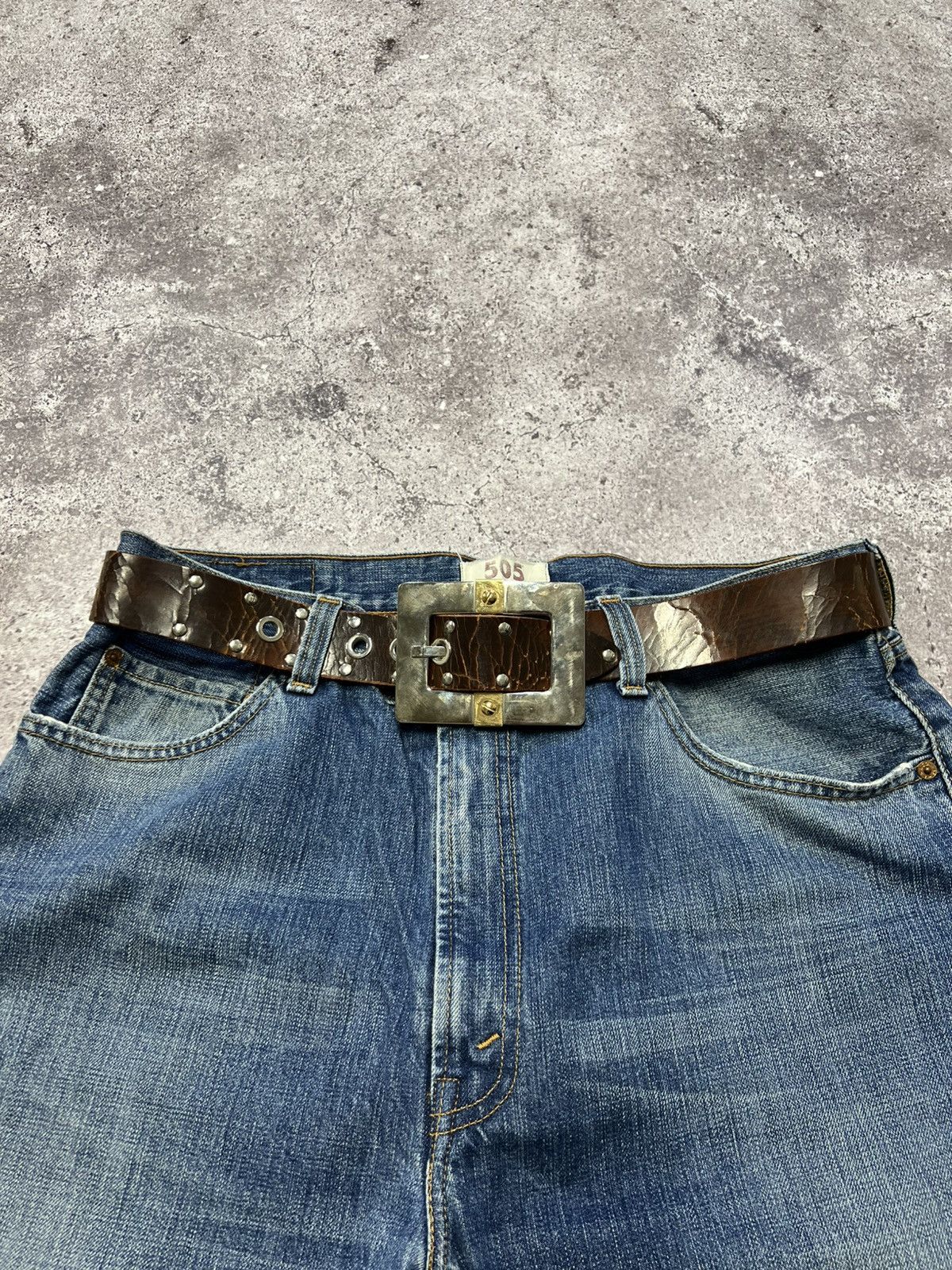 Dolce & Gabbana Vintage Dolce Gabbana Junya Watanabe Leather monogram belt Size ONE SIZE - 4 Thumbnail