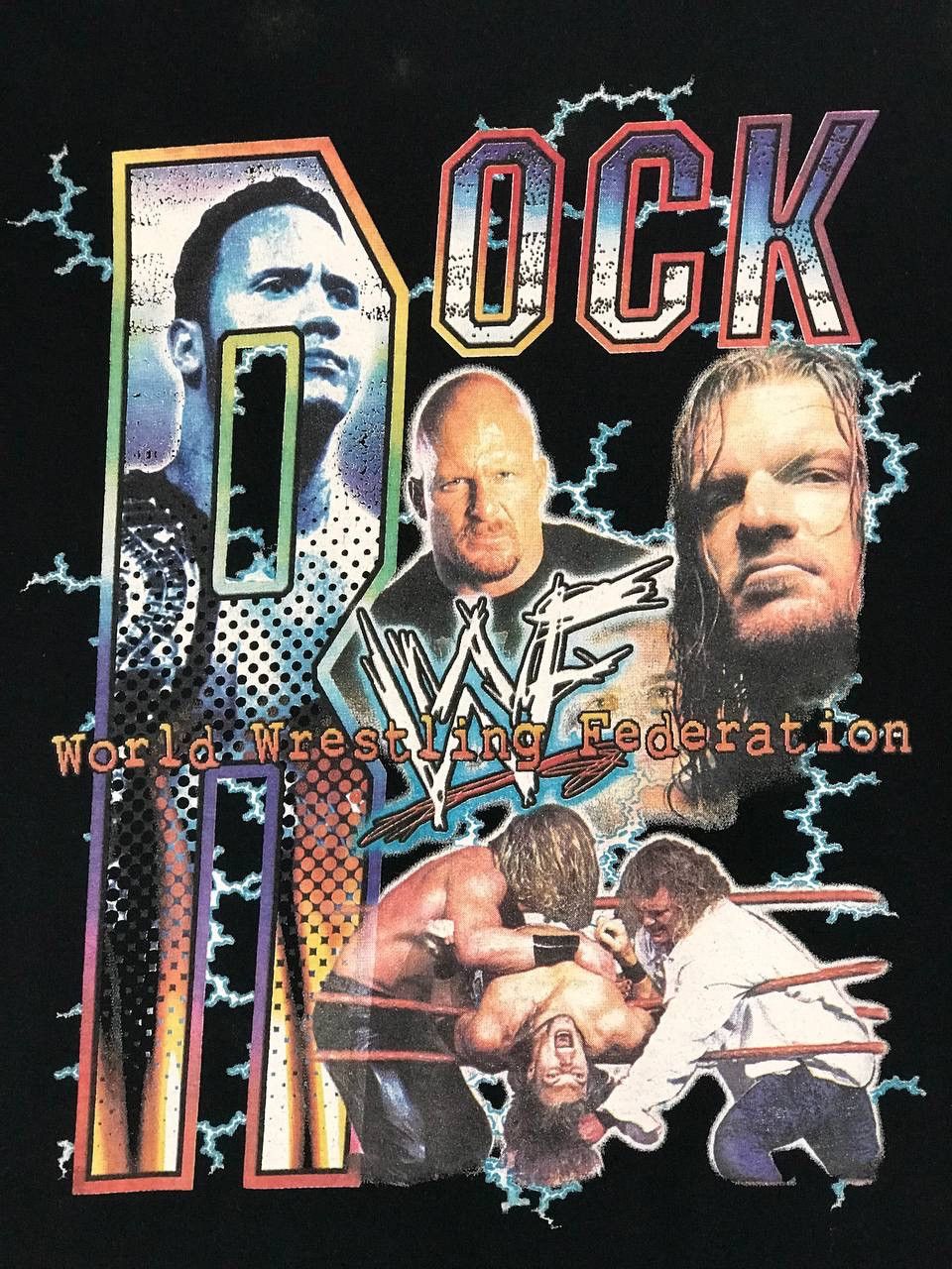 Vintage × WWE × WWF Vintage wwf mankind triple h stone cold the rock Size US L / EU 52-54 / 3 - 3 Thumbnail