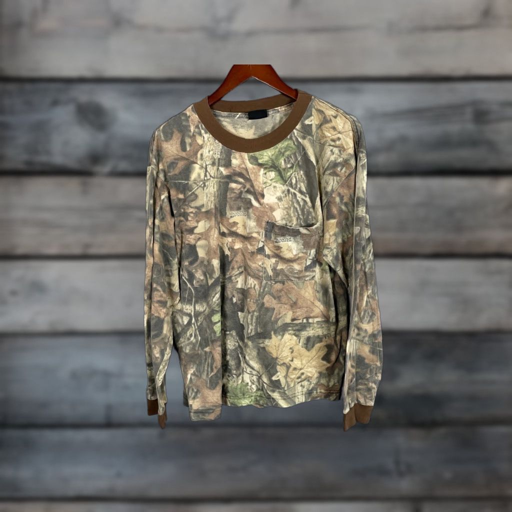 Vintage VINTAGE Liberty Camouflage Long Sleeve Shirt Adult Large Green 90s Mens Regular with Pocket VTG 90s Converse? Size US L / EU 52-54 / 3 - 1 Thumbnail