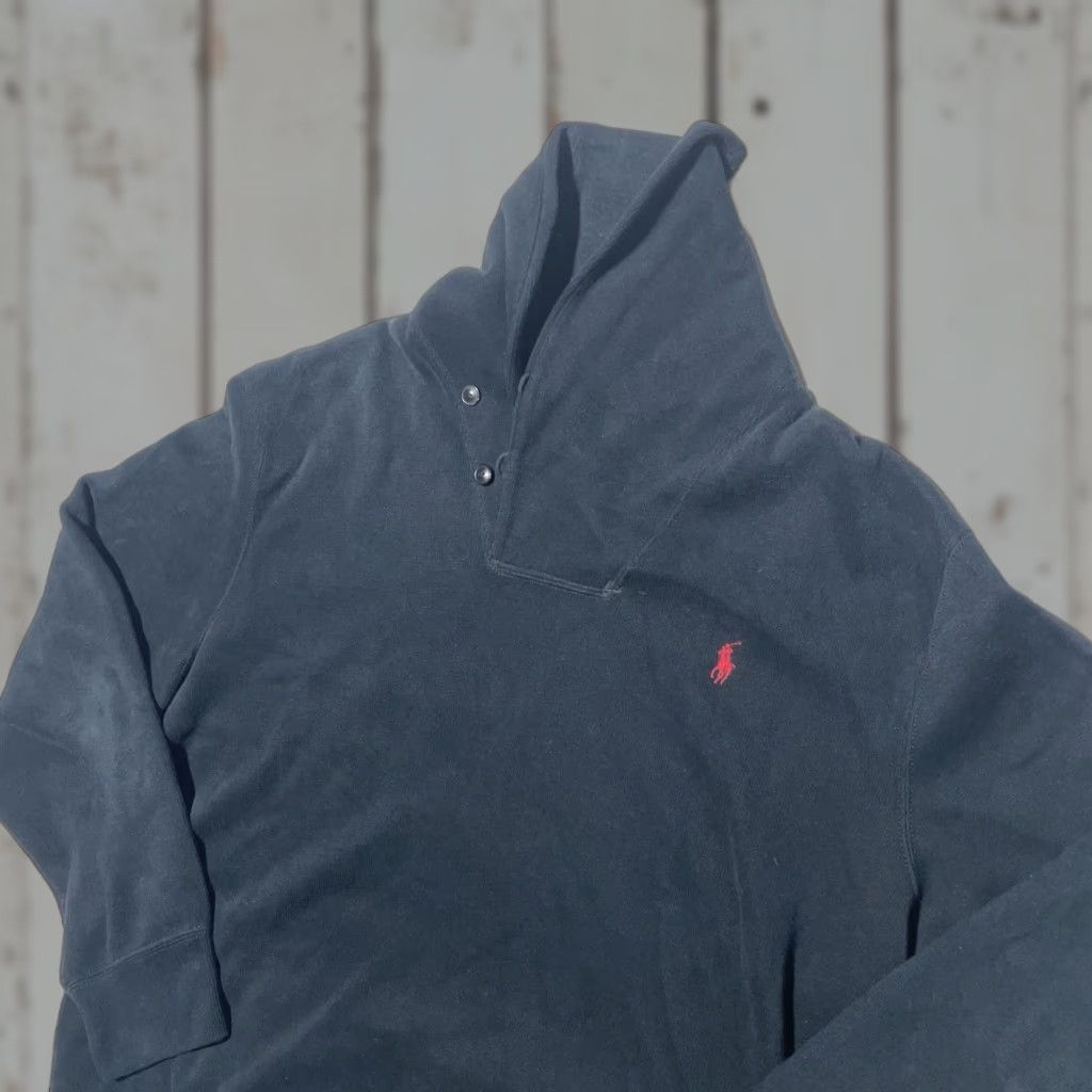 Polo Ralph Lauren Polo Ralph Lauren Sweater Men 2XL Black Cotton Shawl Neck Pullover Logo Zipper Regular Knit Shirt Style Pullover Adult Mens Size US XXL / EU 58 / 5 - 1 Thumbnail
