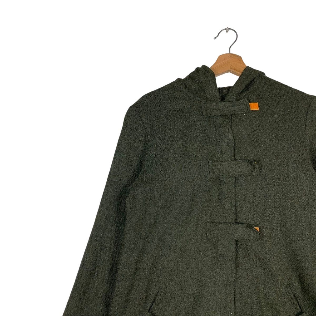 Other INVITATION Olive Green Wool Hooded Overcoat #1377-C62 Size US XS / EU 42 / 0 - 6 Thumbnail