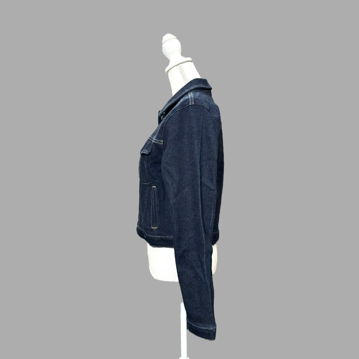 Good American Good American Women’s Jean Blue Stretch Crop Jacket Sz M Size M / US 6-8 / IT 42-44 - 7 Thumbnail