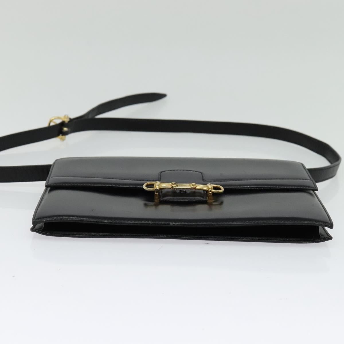 Celine CELINE Shoulder Bag Leather Black Gold Size ONE SIZE - 9 Thumbnail